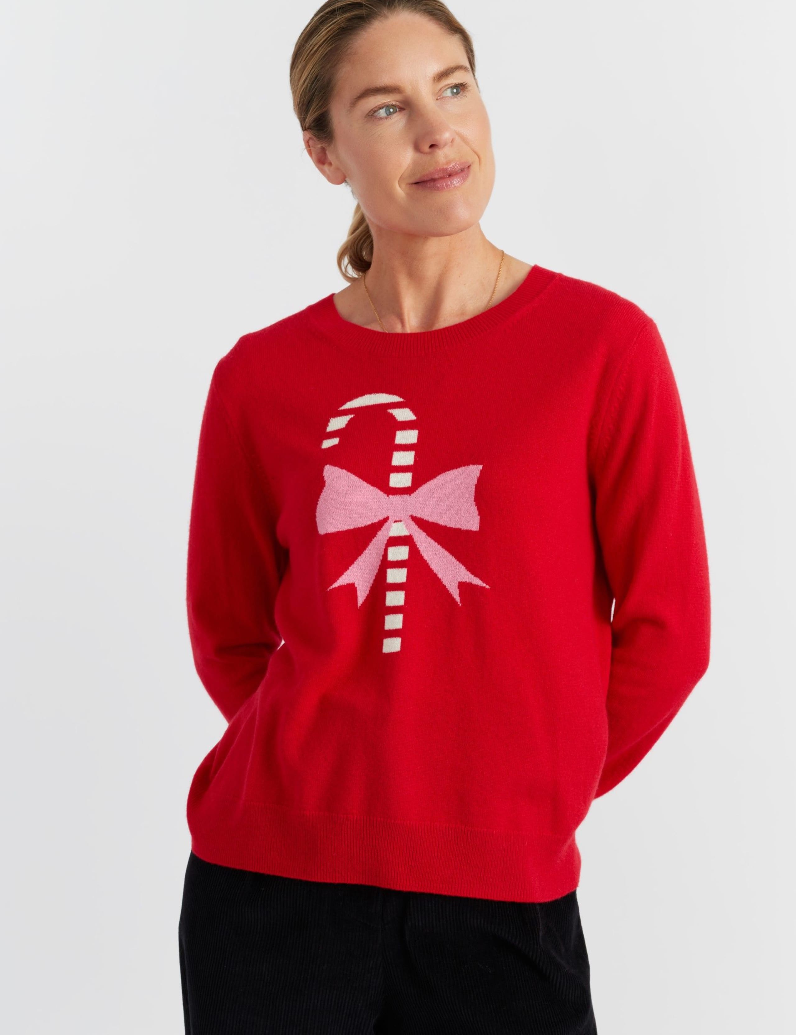 Wool and Cashmere Candy Cane Jumper 4 of 4