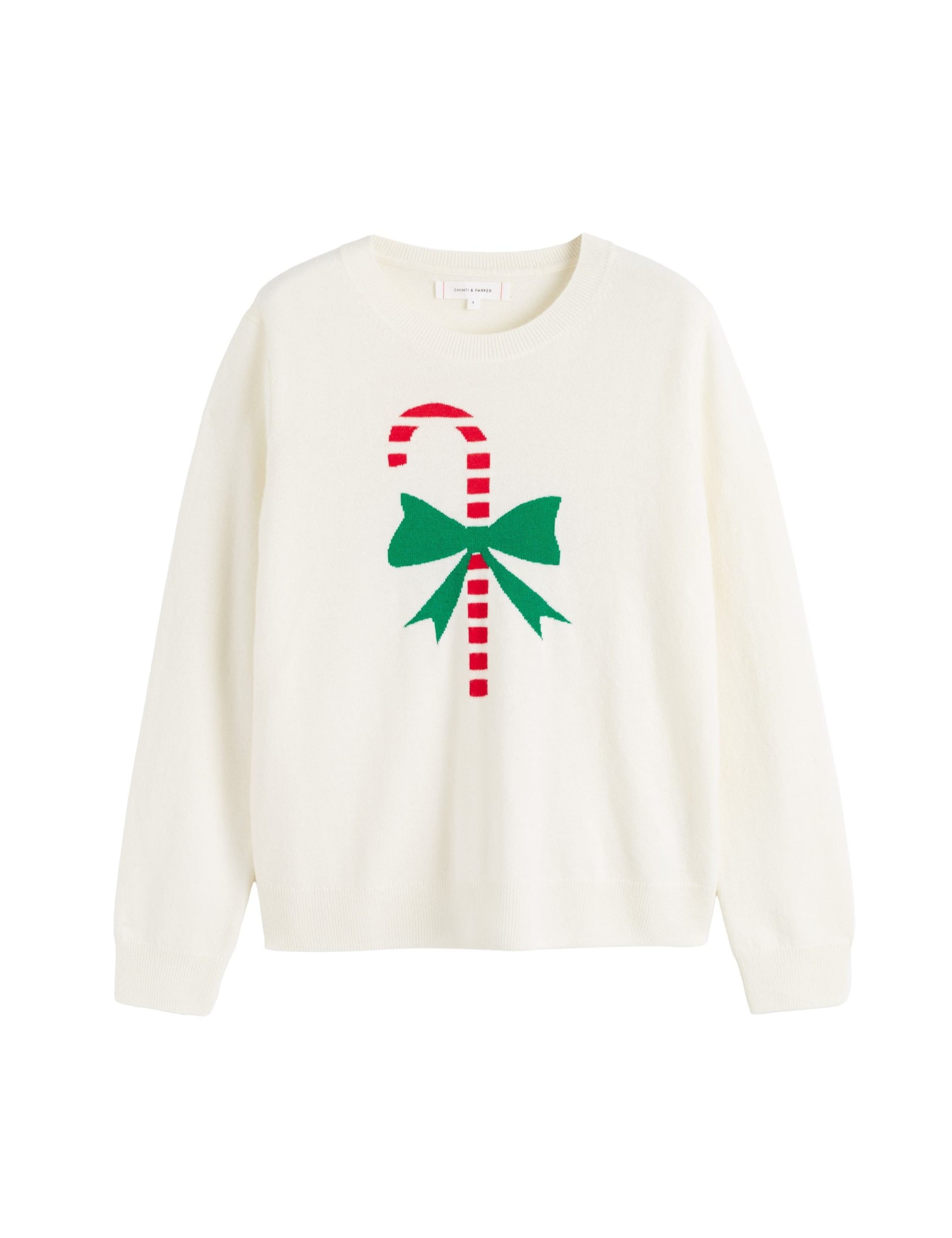 Wool and Cashmere Candy Cane Jumper 2 of 4