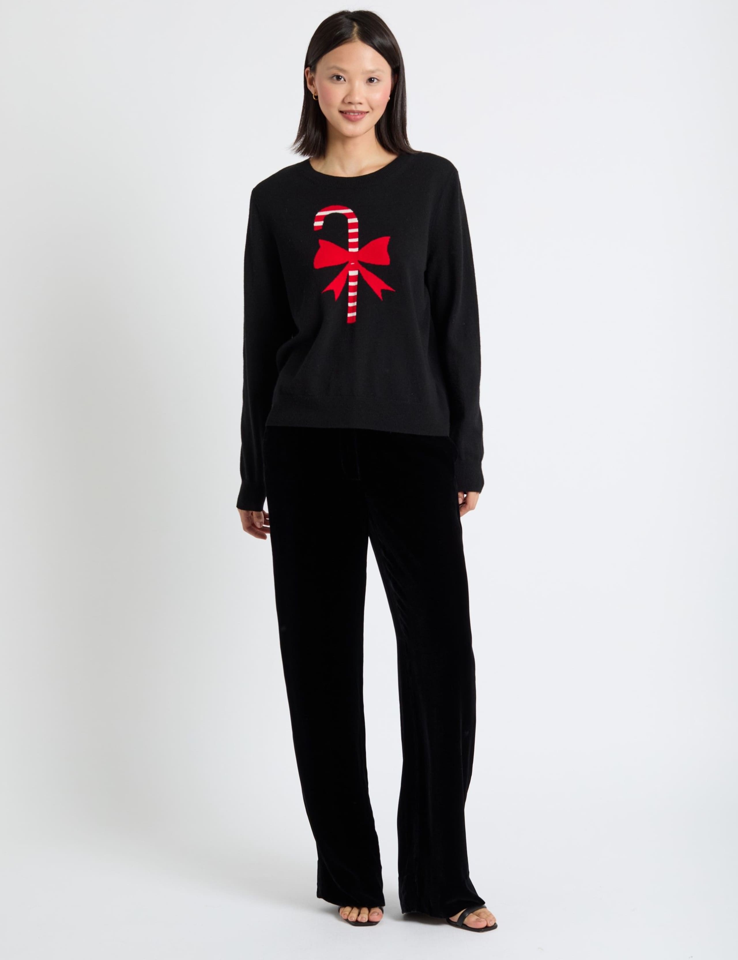 Wool and Cashmere Candy Cane Jumper 1 of 4