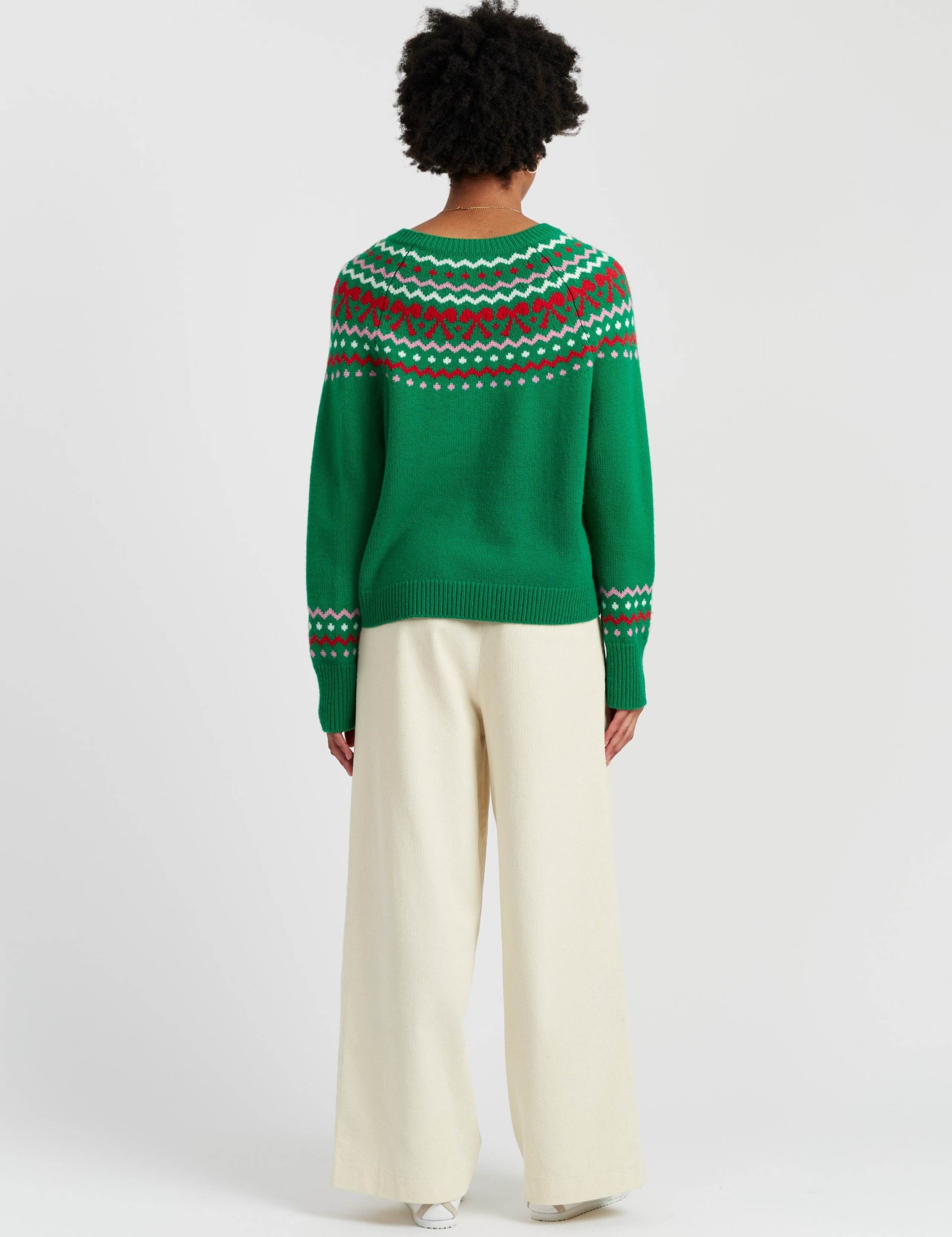 Wool and Cashmere Bow Fair Isle Jumper 2 of 2