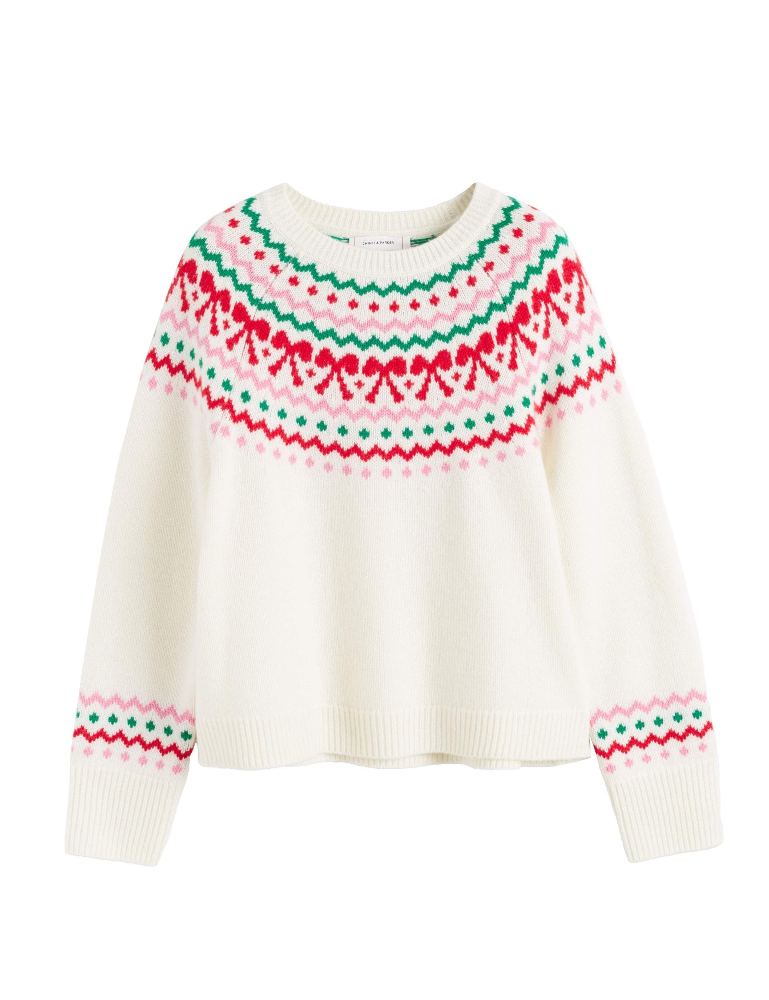 Wool and Cashmere Bow Fair Isle Jumper 2 of 4