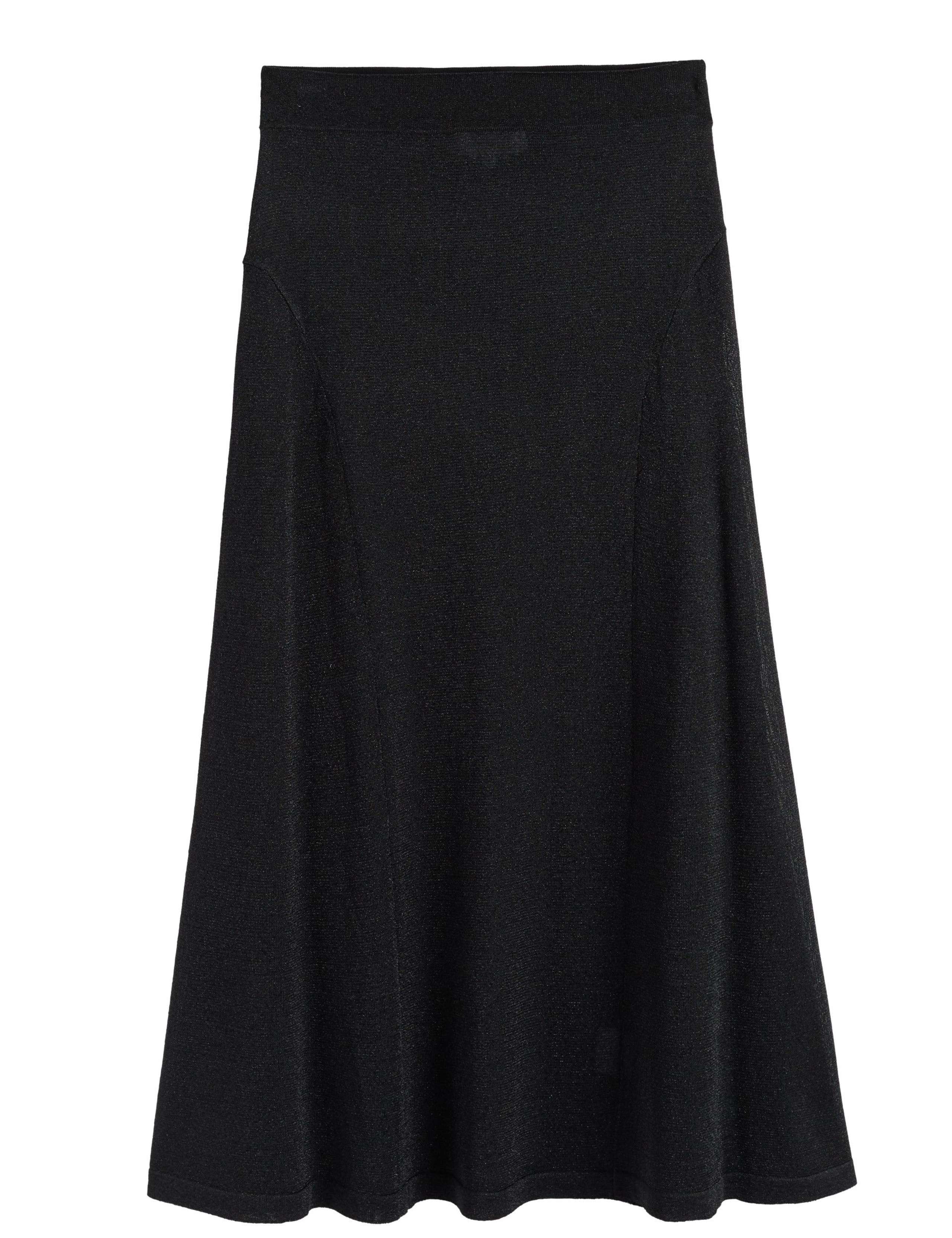 Wool Rich Metallic Midi Skirt with Cashmere 2 of 4