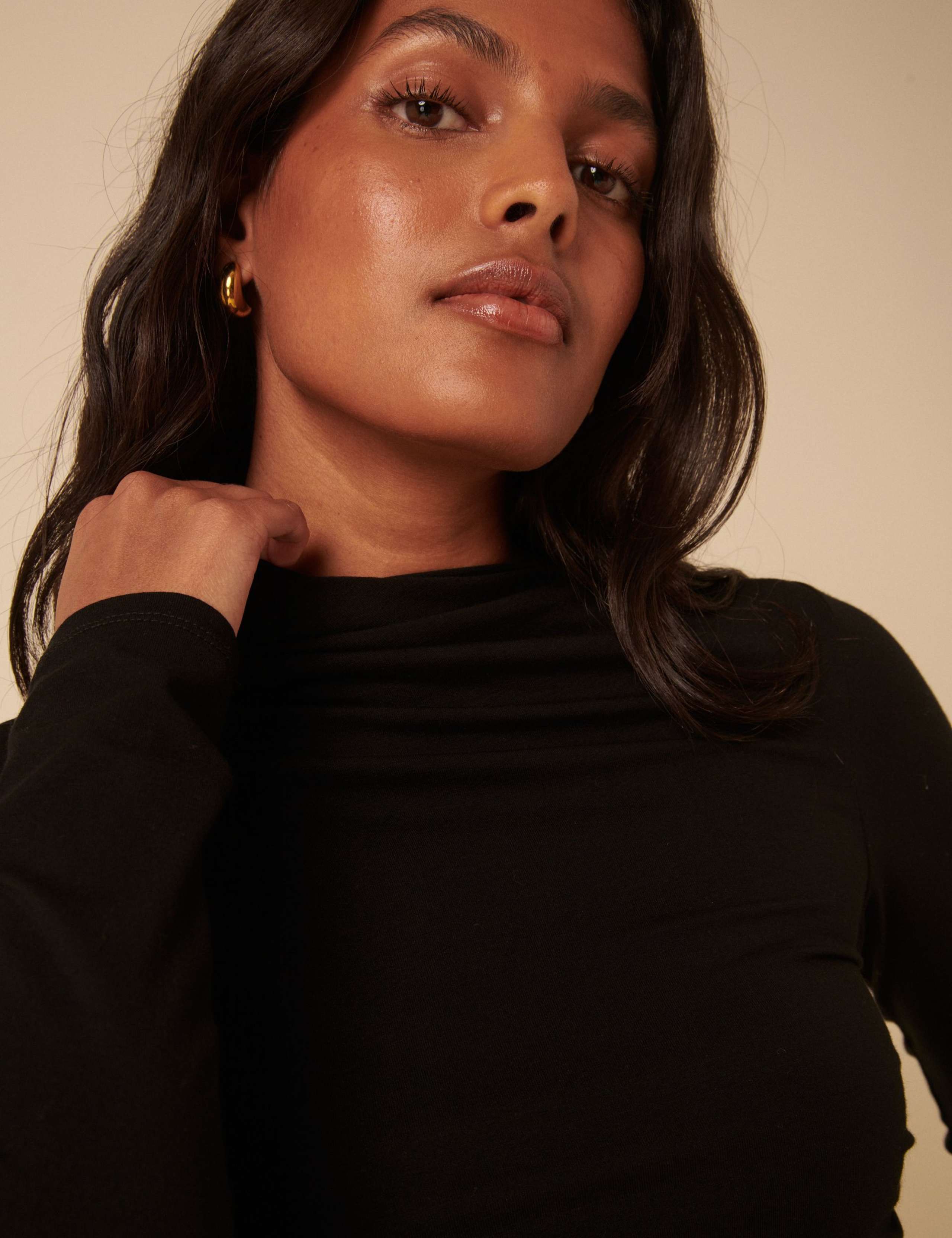 Ruched High Neck Top 2 of 5