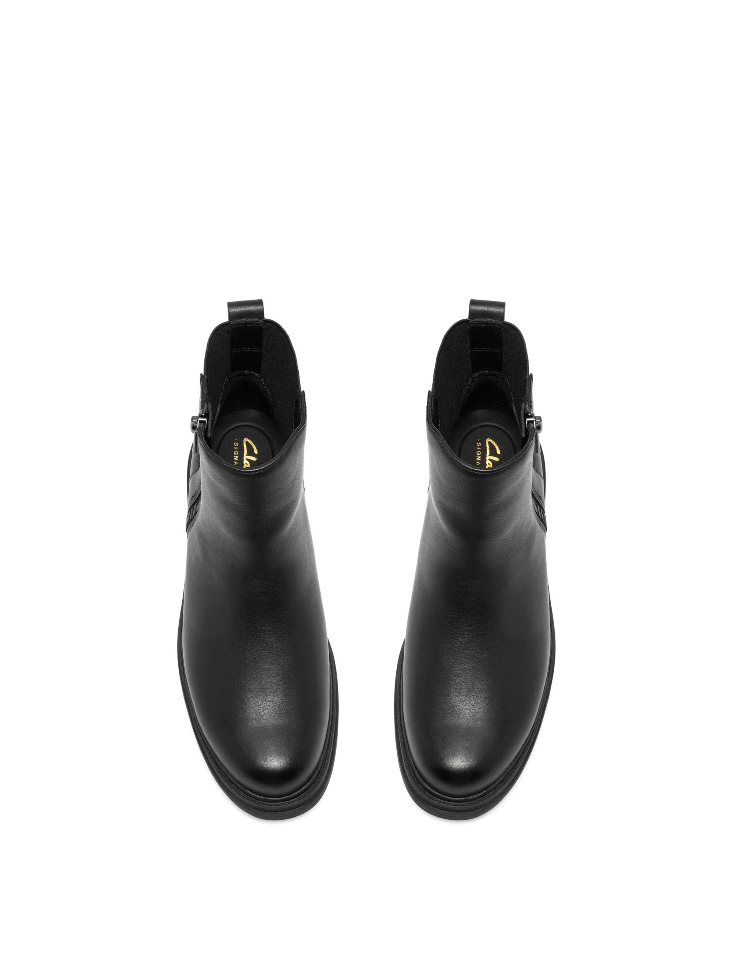 Leather Waterproof Block Heel Ankle Boots 3 of 6