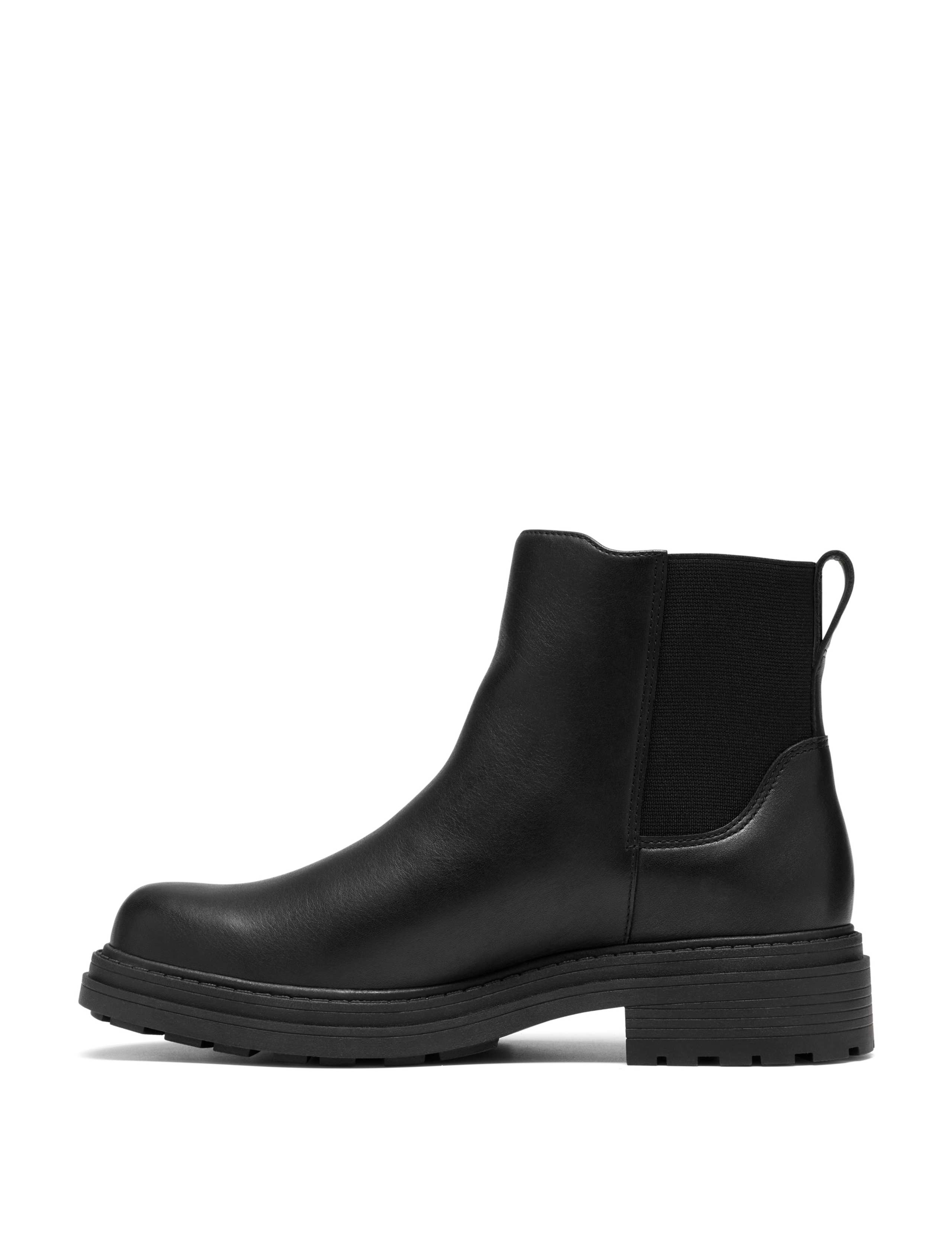 Leather Waterproof Block Heel Ankle Boots 4 of 6