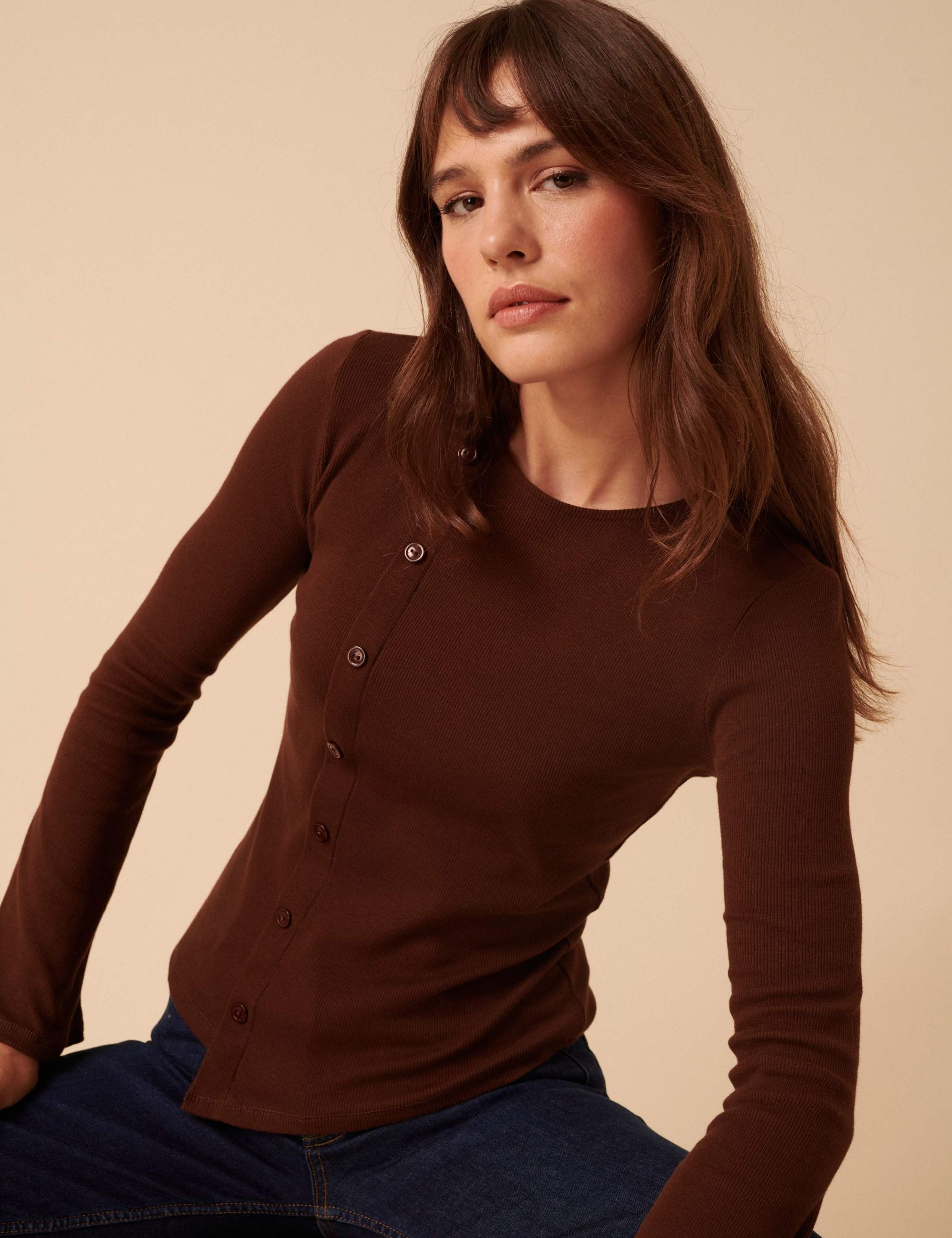 Cotton Rich Button Through Top 2 of 5