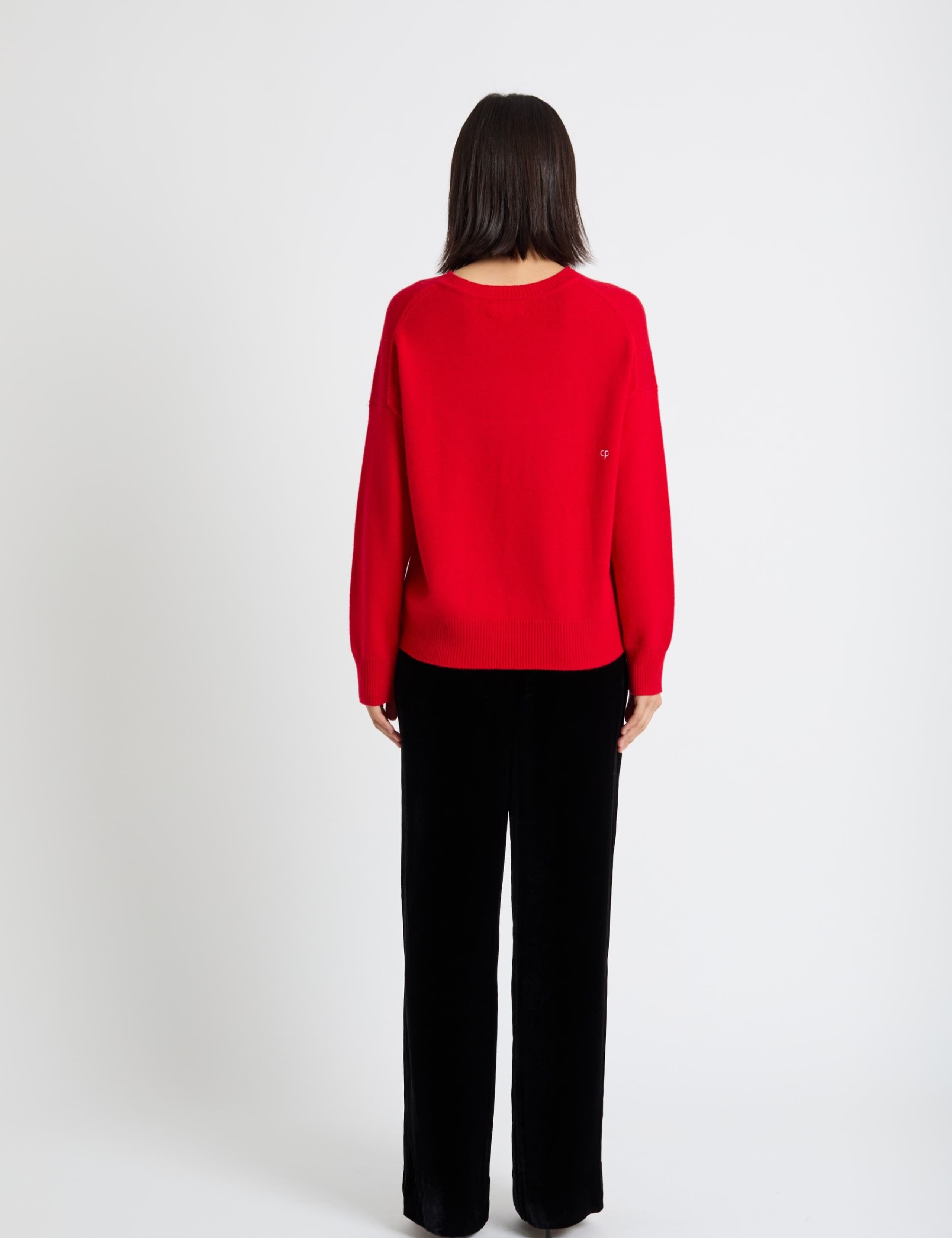 Wool Rich Slogan Sweatshirt with Cashmere 3 of 4