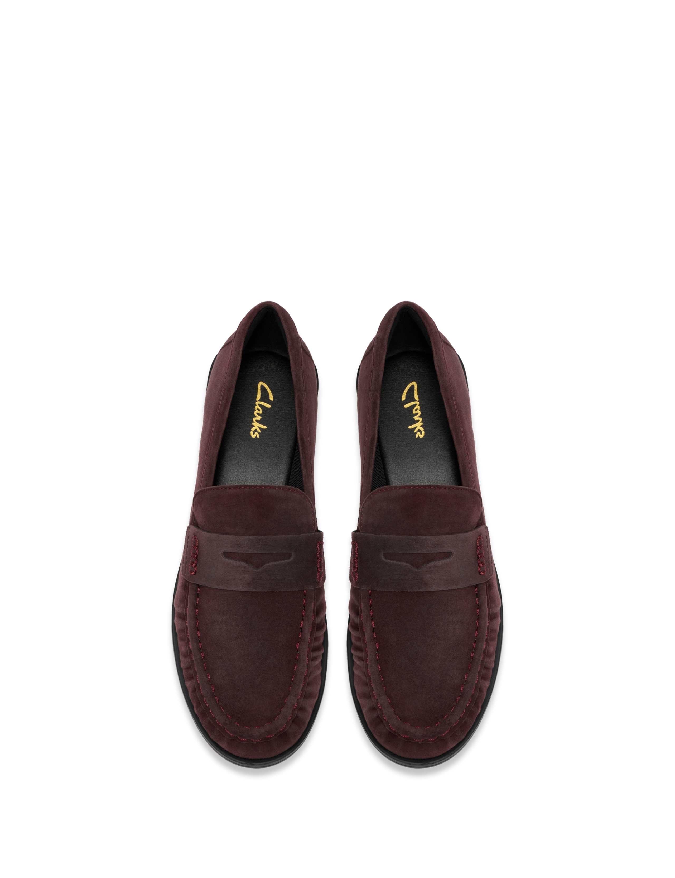 Suede Block Heel Loafers 3 of 6