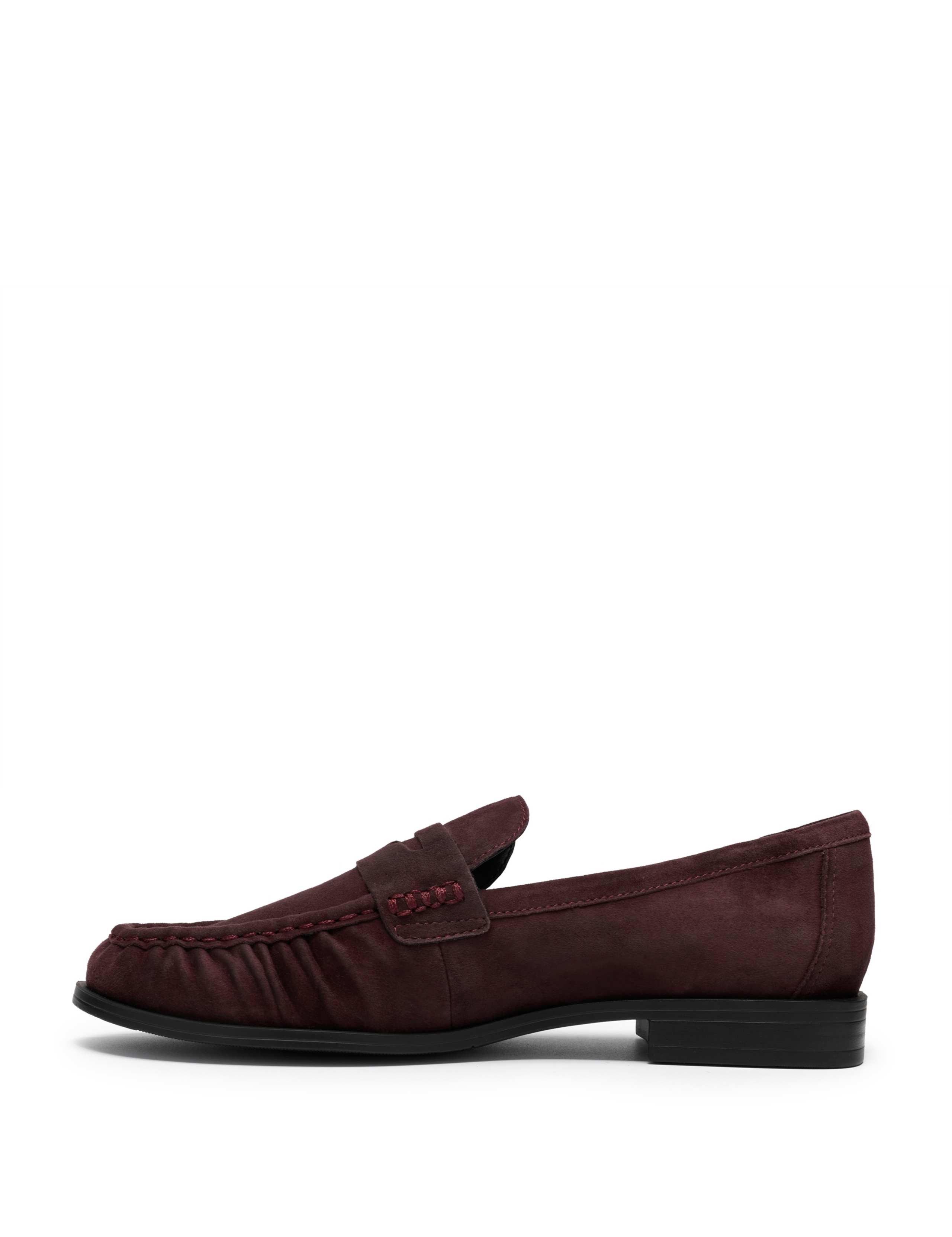 Suede Block Heel Loafers 4 of 6