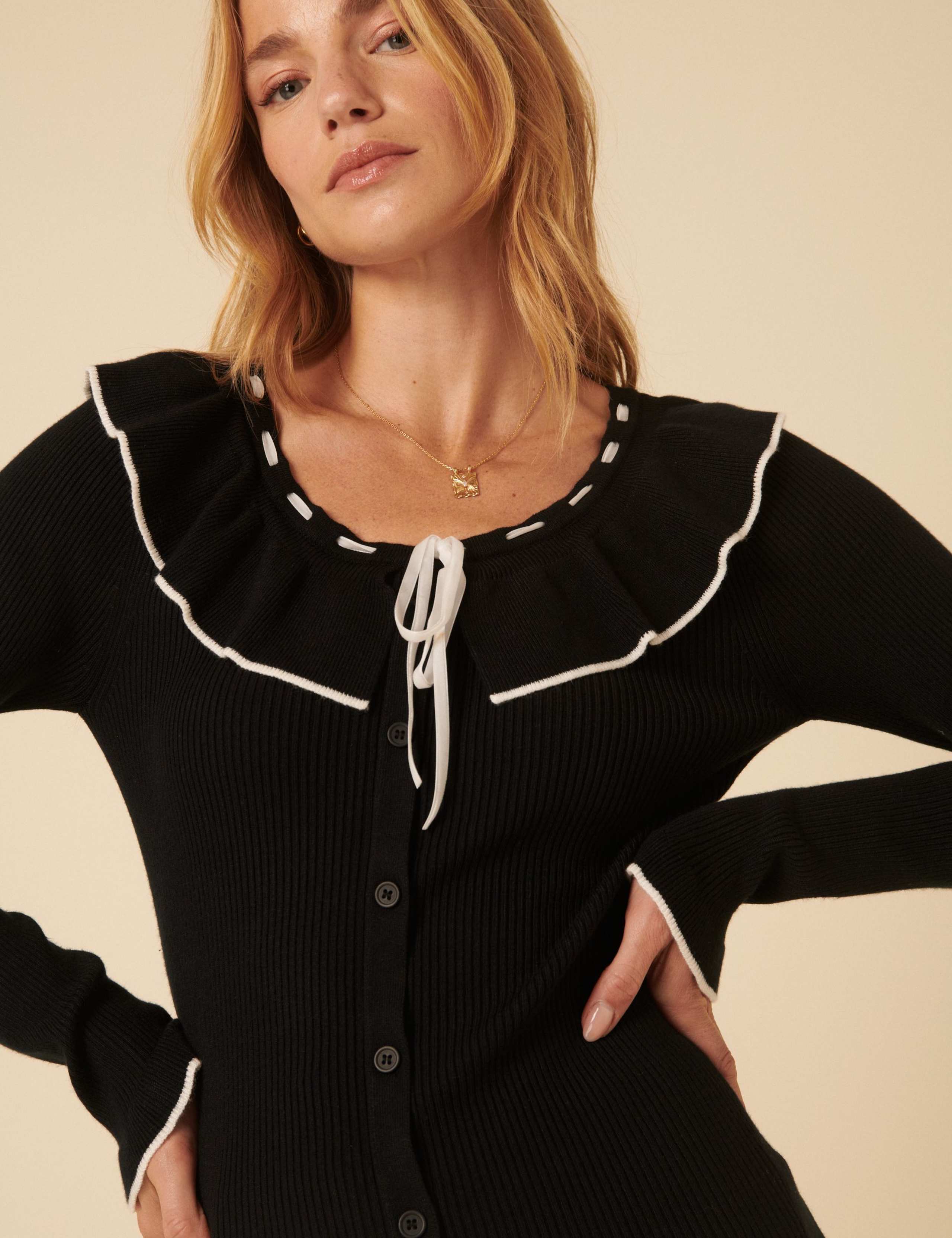 Collared Button Through Knitted Top 3 of 5