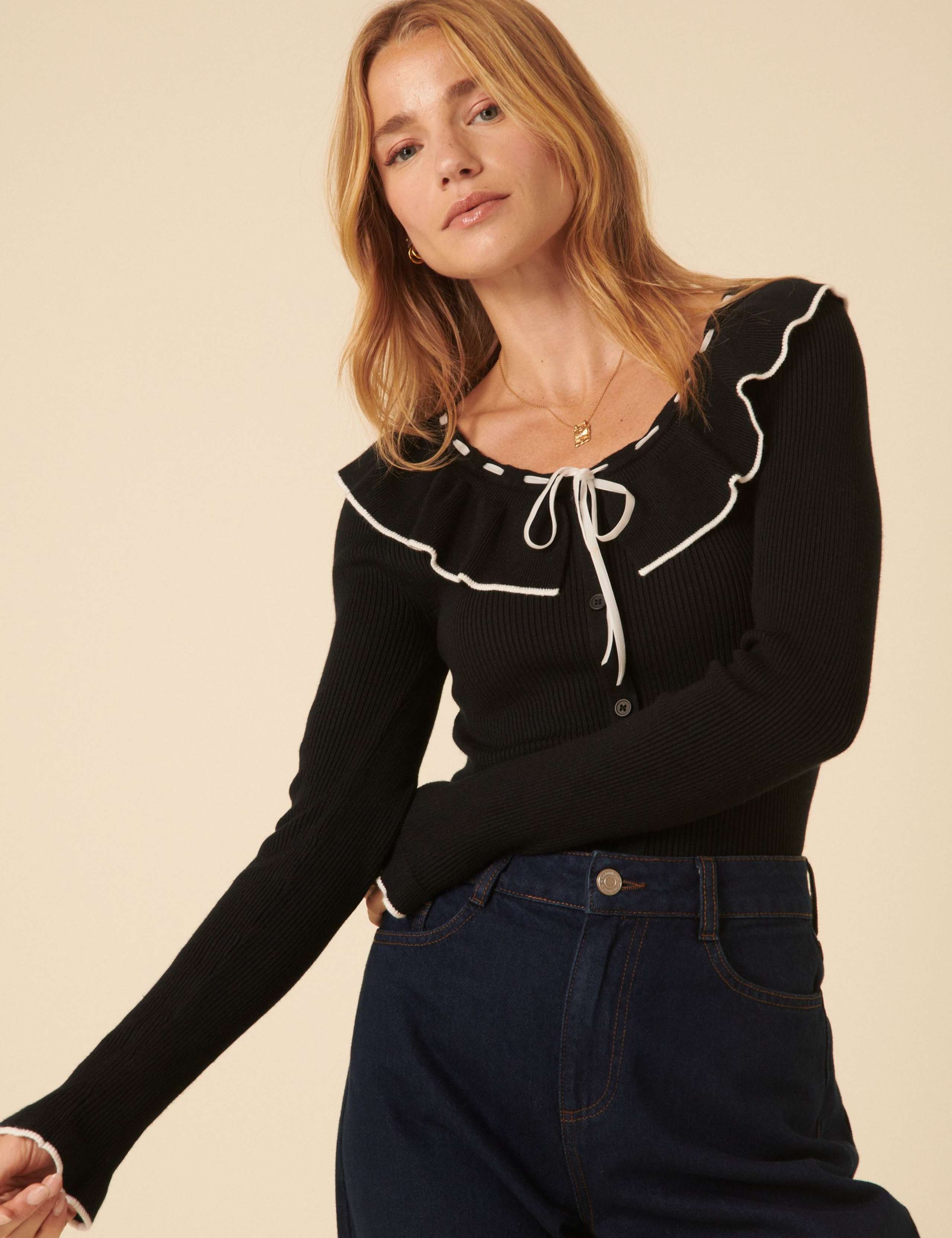 Collared Button Through Knitted Top 4 of 5