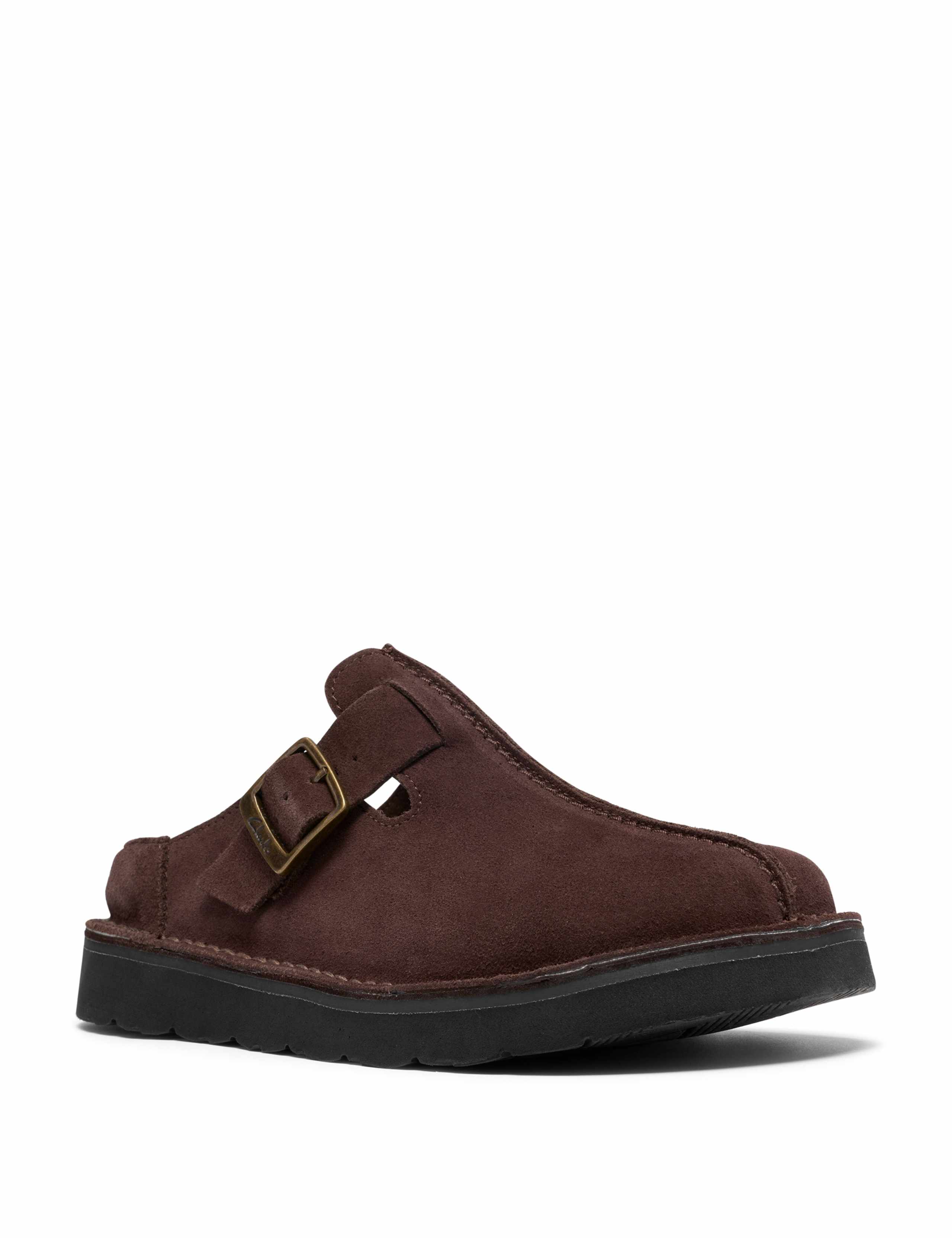 Suede Buckle Mules 3 of 6