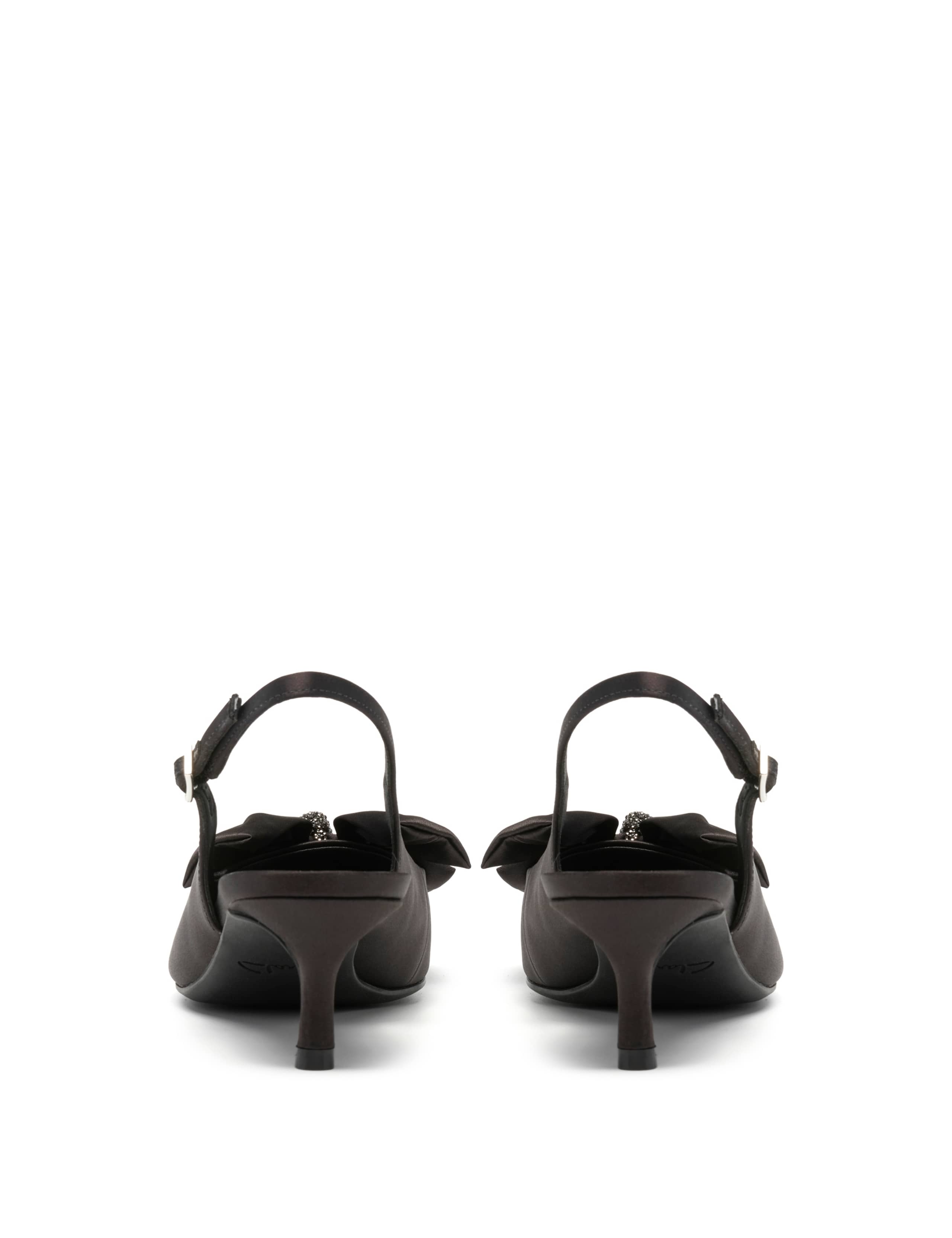 Bow Kitten Heel Pointed Slingback Shoes 5 of 6
