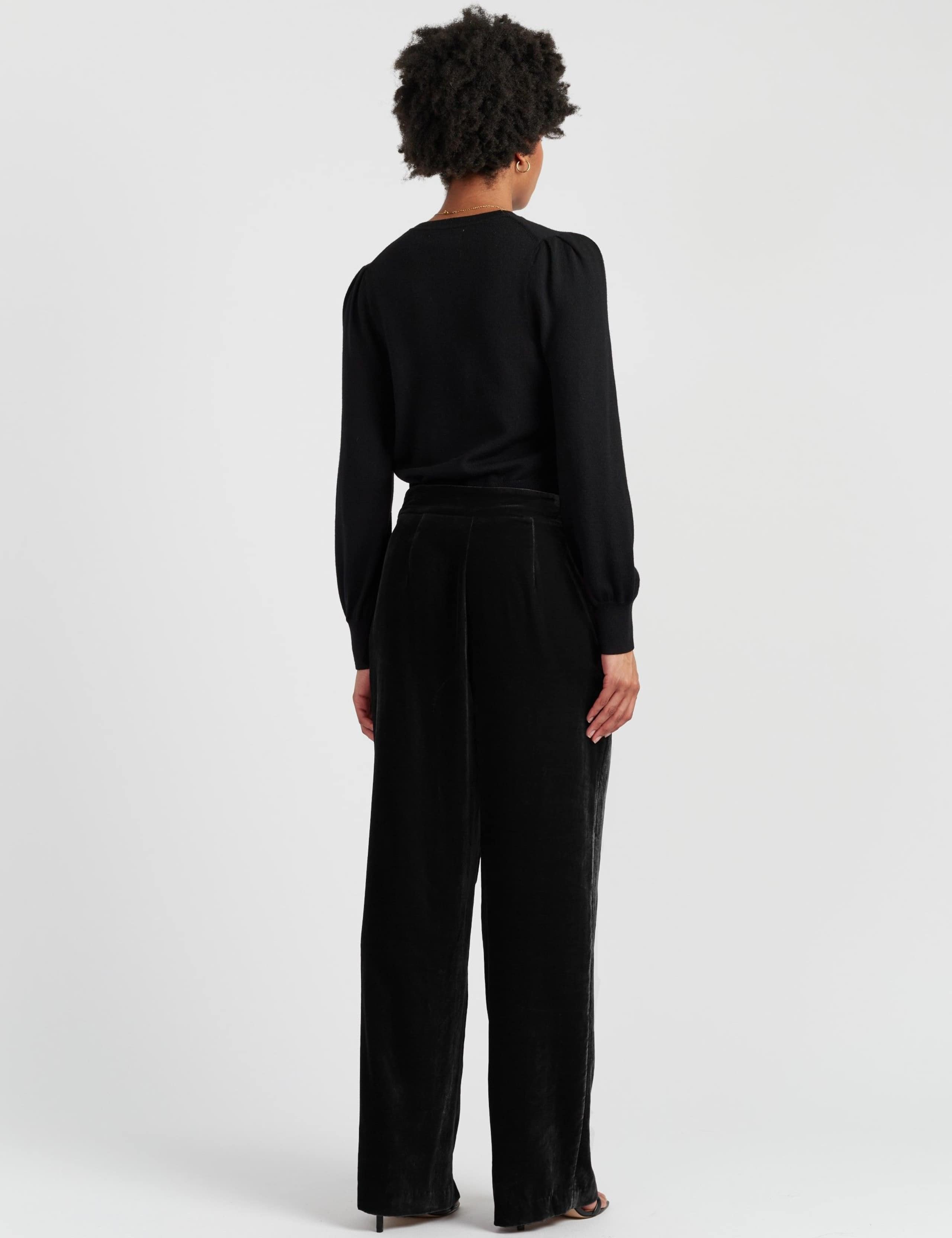 Velvet Wide Leg Trousers 3 of 4