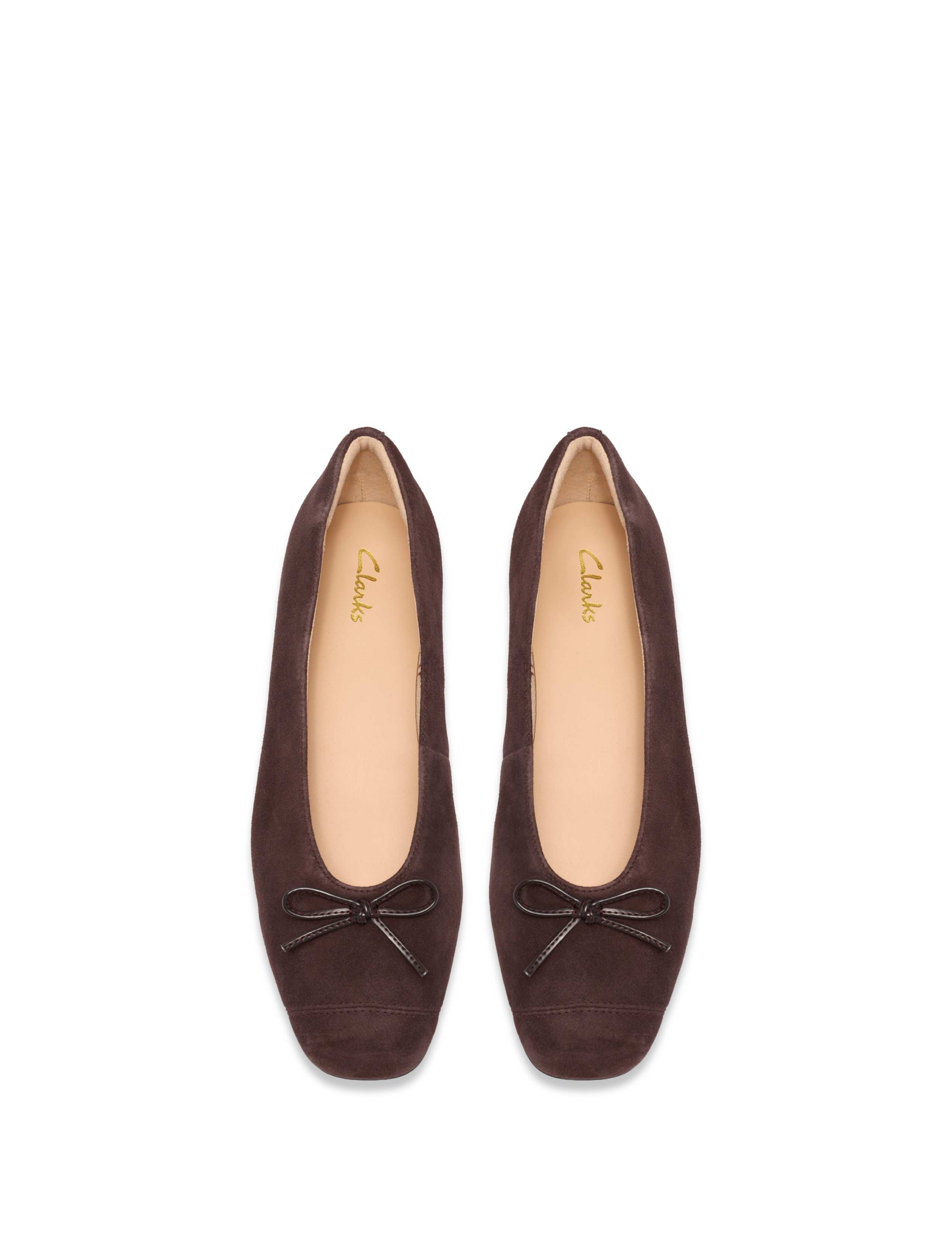 Leather Bow Square Toe Ballet Pumps 3 of 6