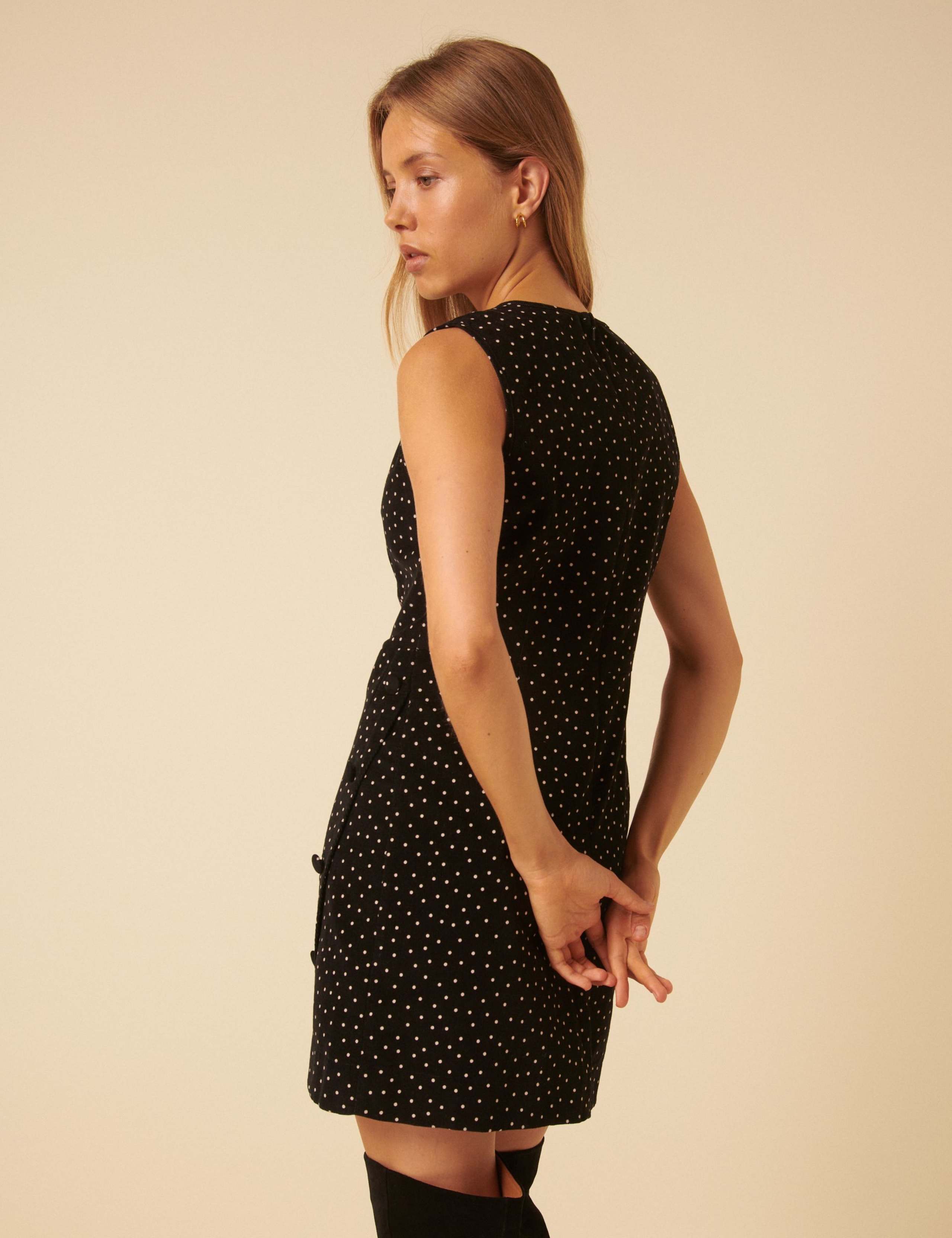 Pure Cotton Polka Dot Mini Shift Dress 2 of 5