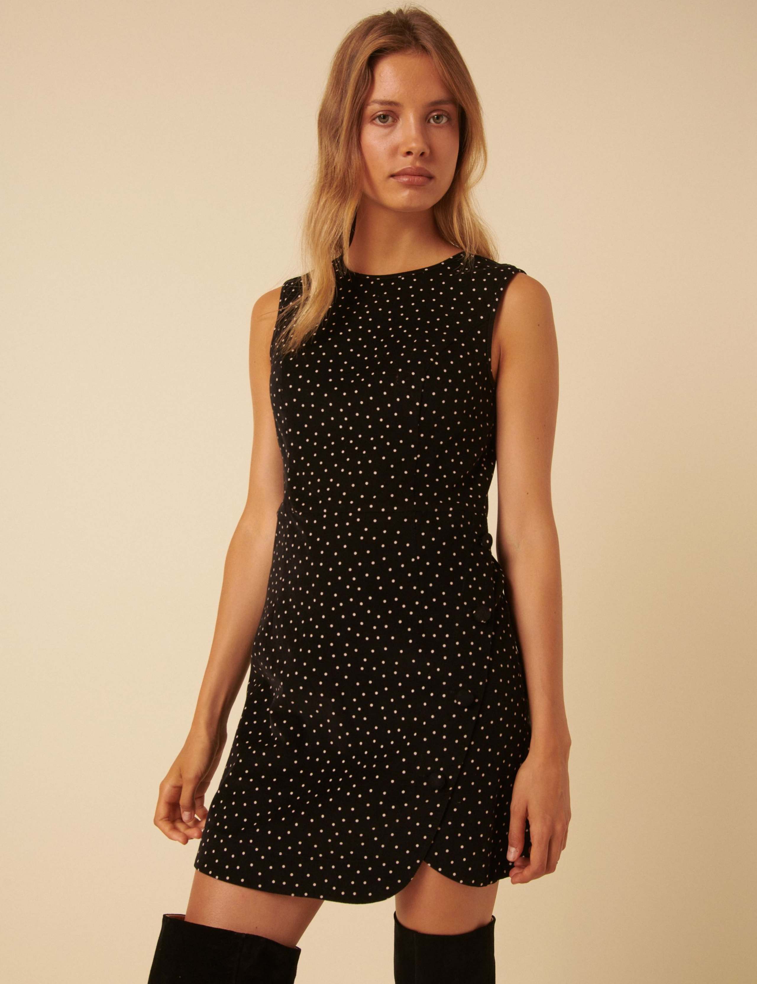 Pure Cotton Polka Dot Mini Shift Dress 4 of 5