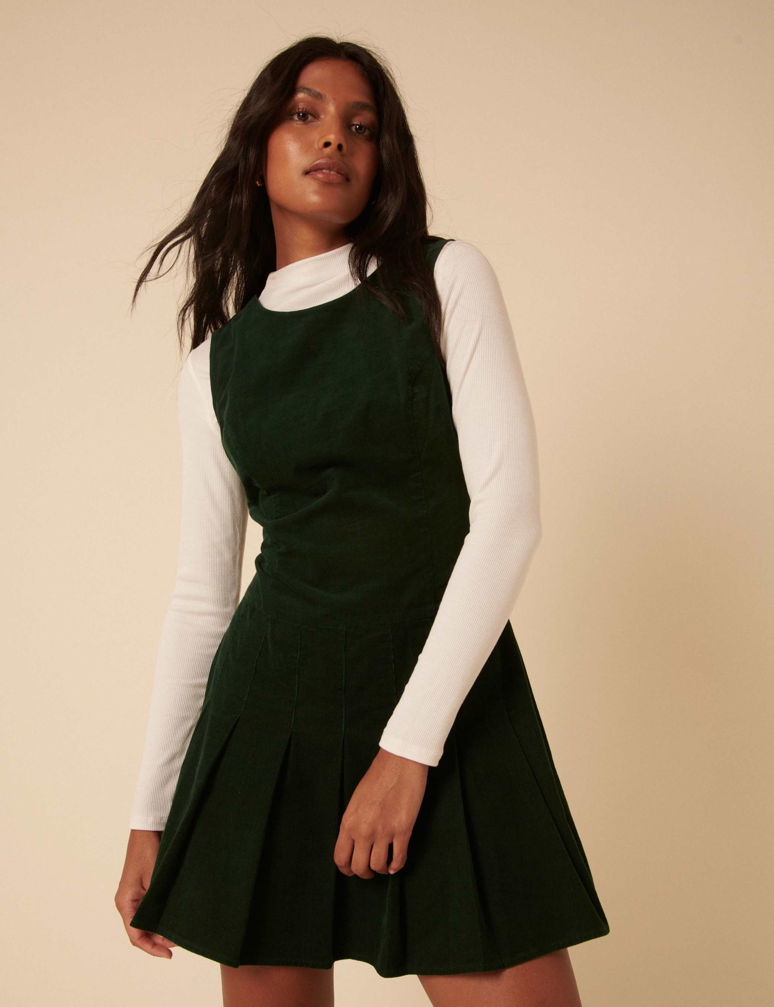Pure Cotton Cord Mini Relaxed Shift Dress 2 of 5