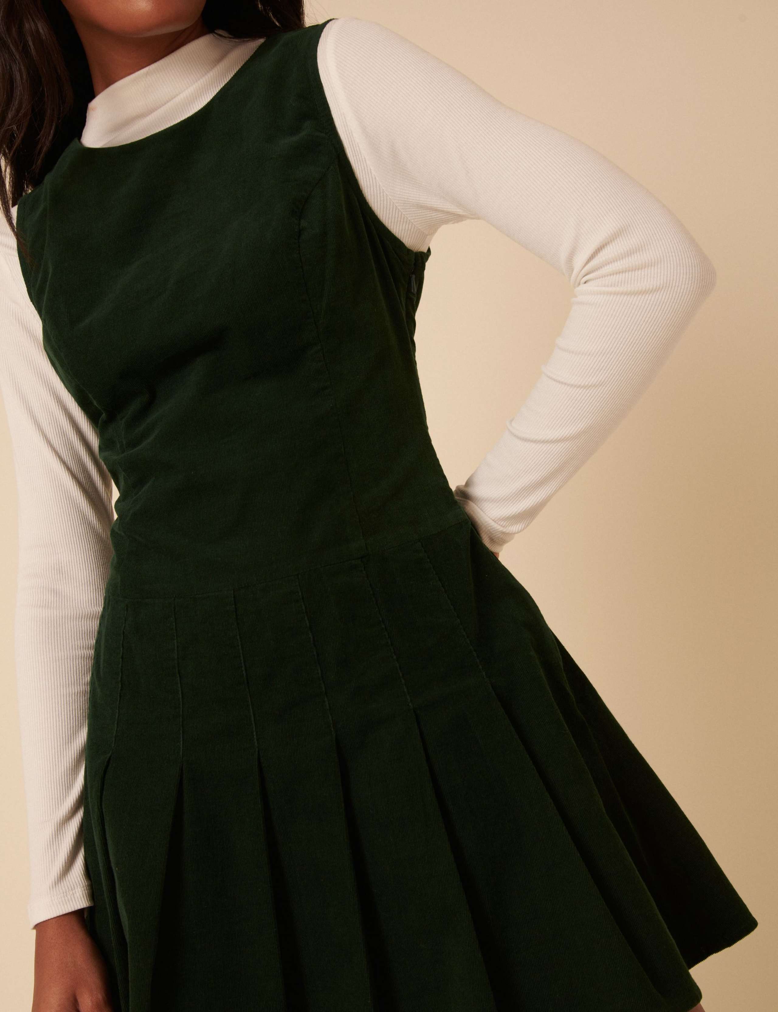 Pure Cotton Cord Mini Relaxed Shift Dress 3 of 5