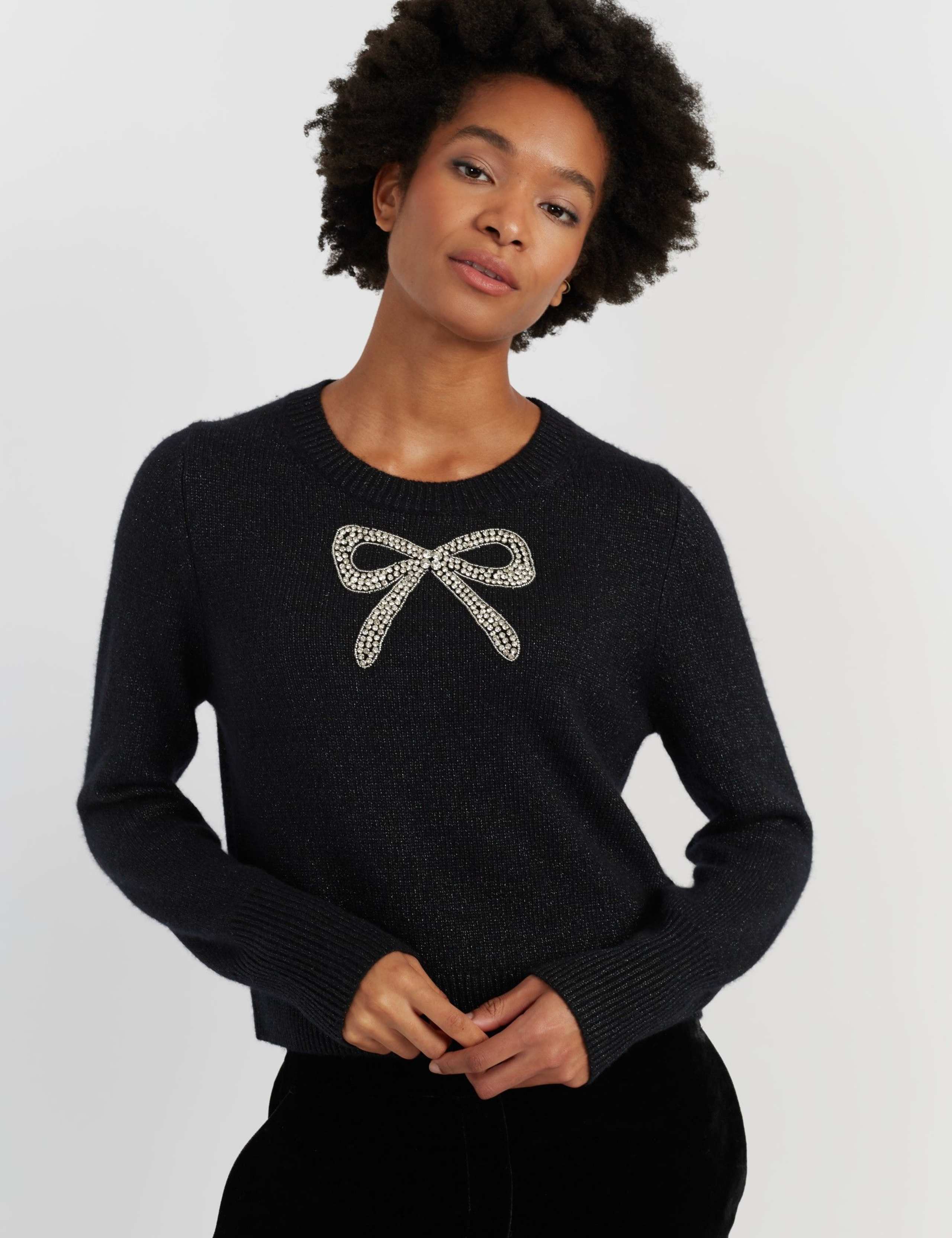 Wool Rich Embellished Bow Jumper 3 of 4