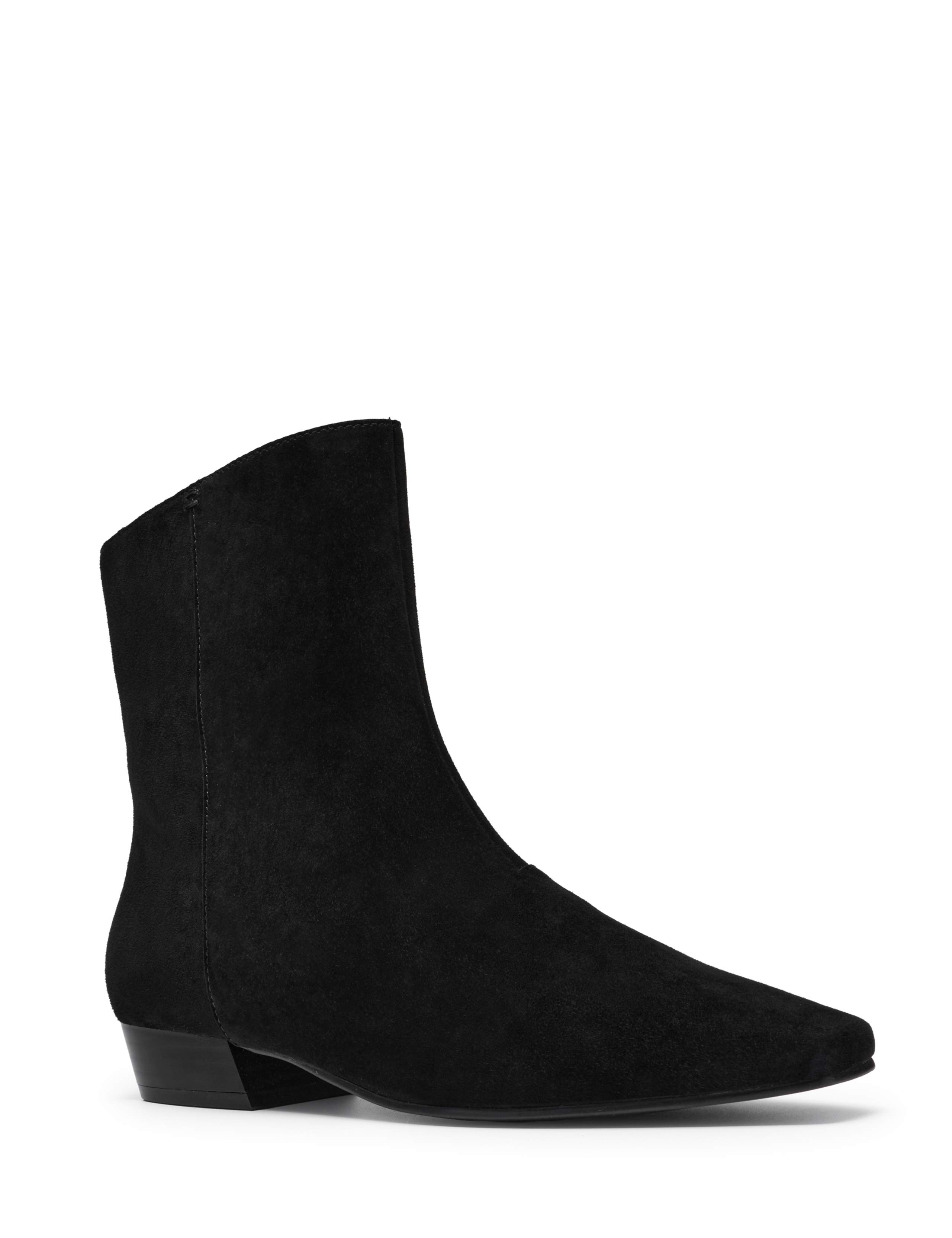 Suede Block Heel Ankle Boots 4 of 6