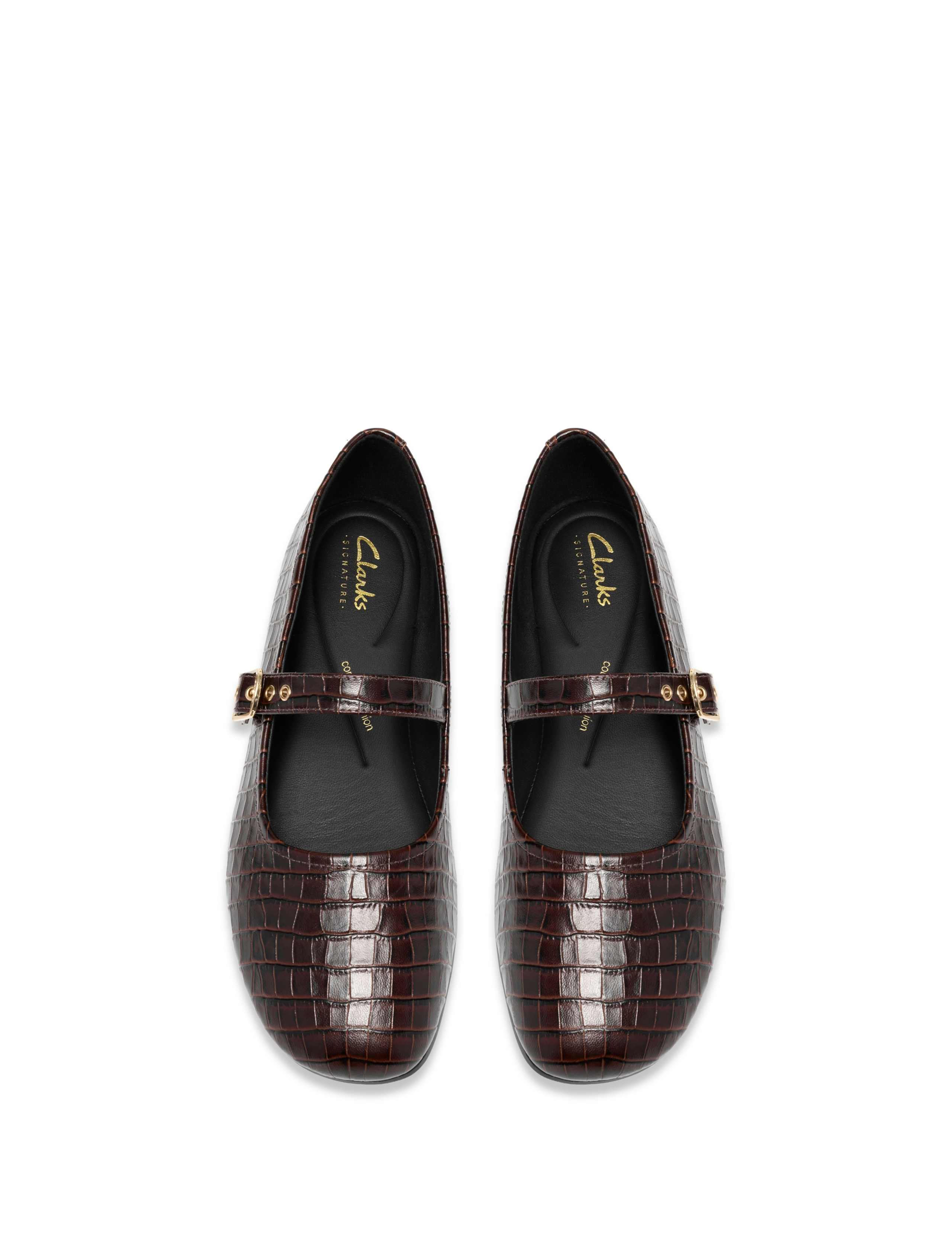 Livia Jane Leather Croc Mary Jane Ballet Pumps 3 of 6