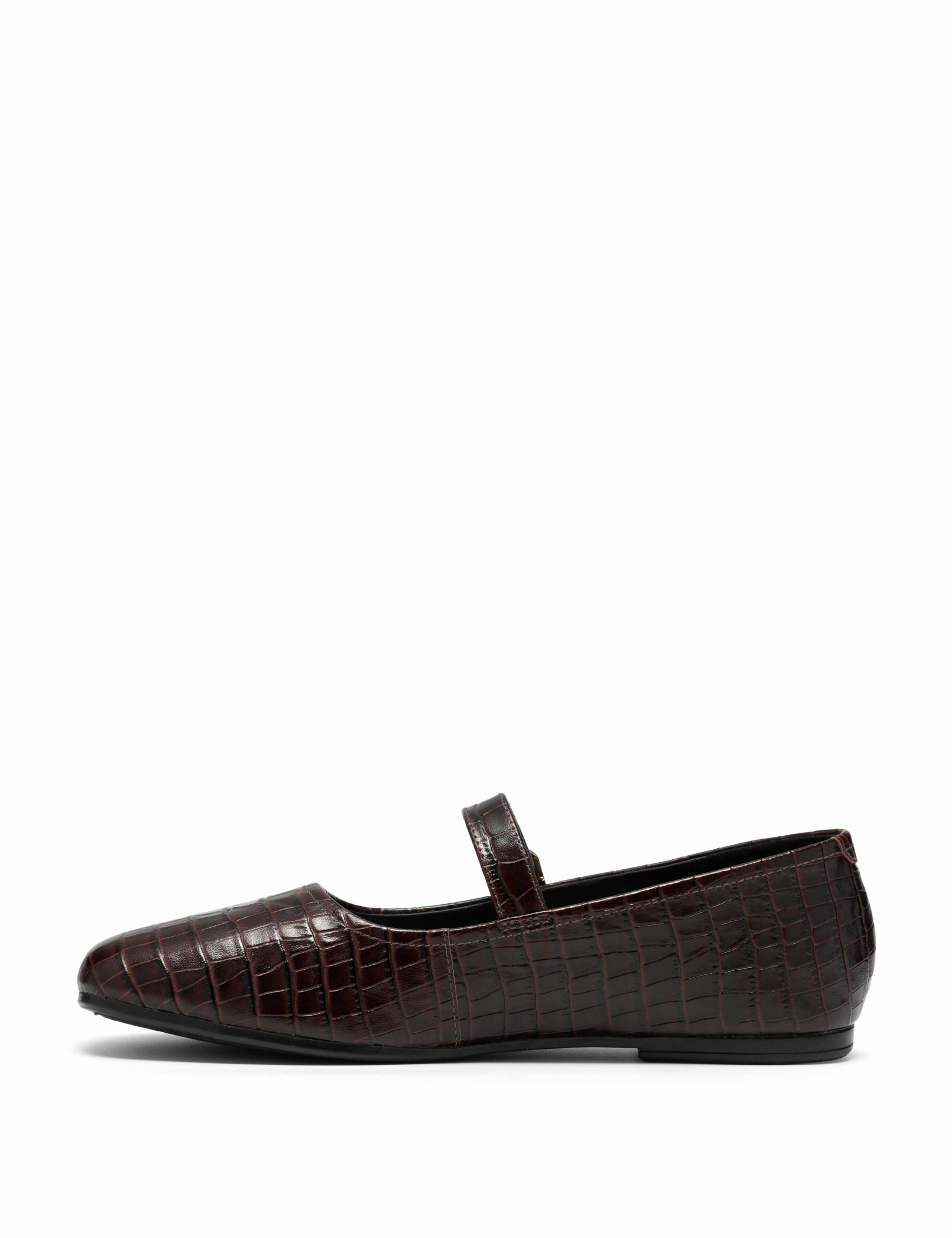 Livia Jane Leather Croc Mary Jane Ballet Pumps 4 of 6