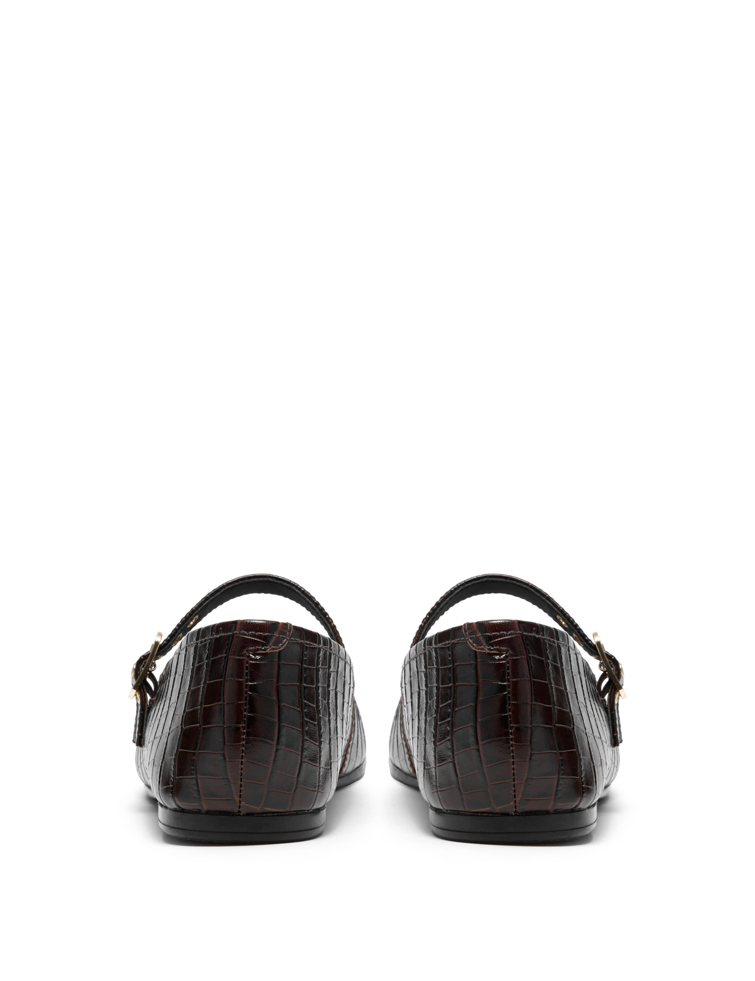 Livia Jane Leather Croc Mary Jane Ballet Pumps 5 of 6