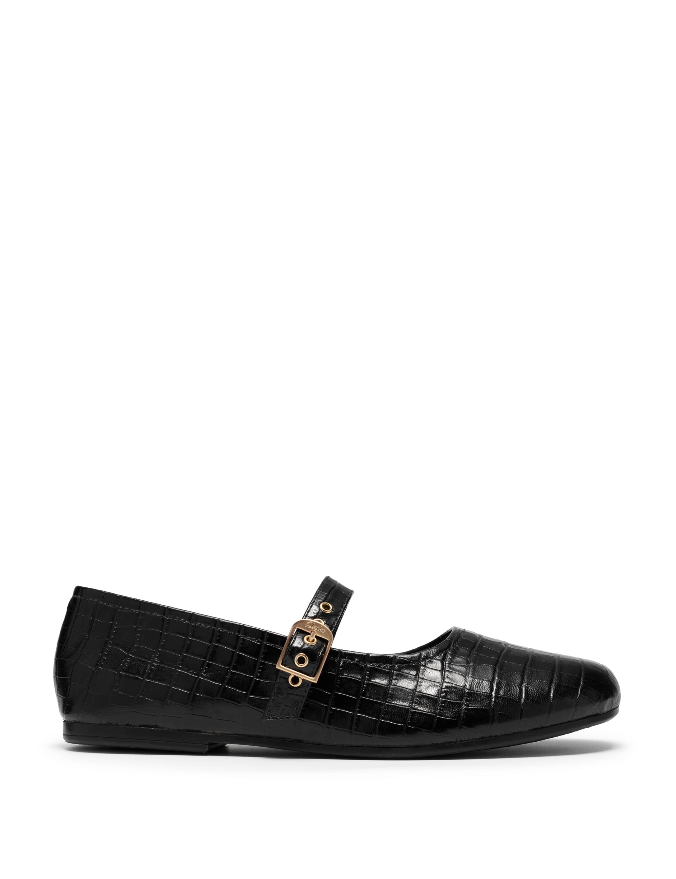 Livia Jane Leather Croc Mary Jane Ballet Pumps 1 of 6