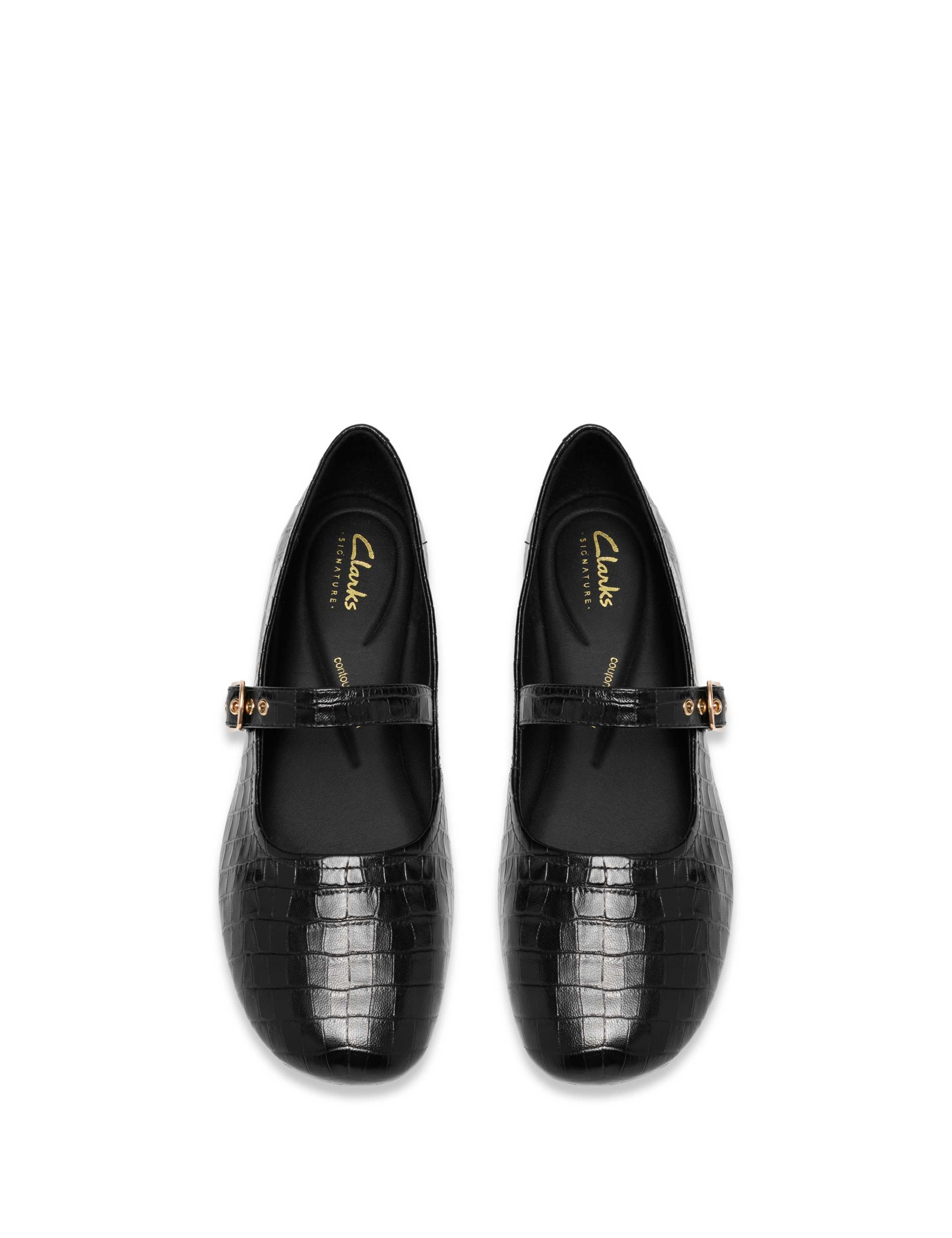 Livia Jane Leather Croc Mary Jane Ballet Pumps 3 of 6