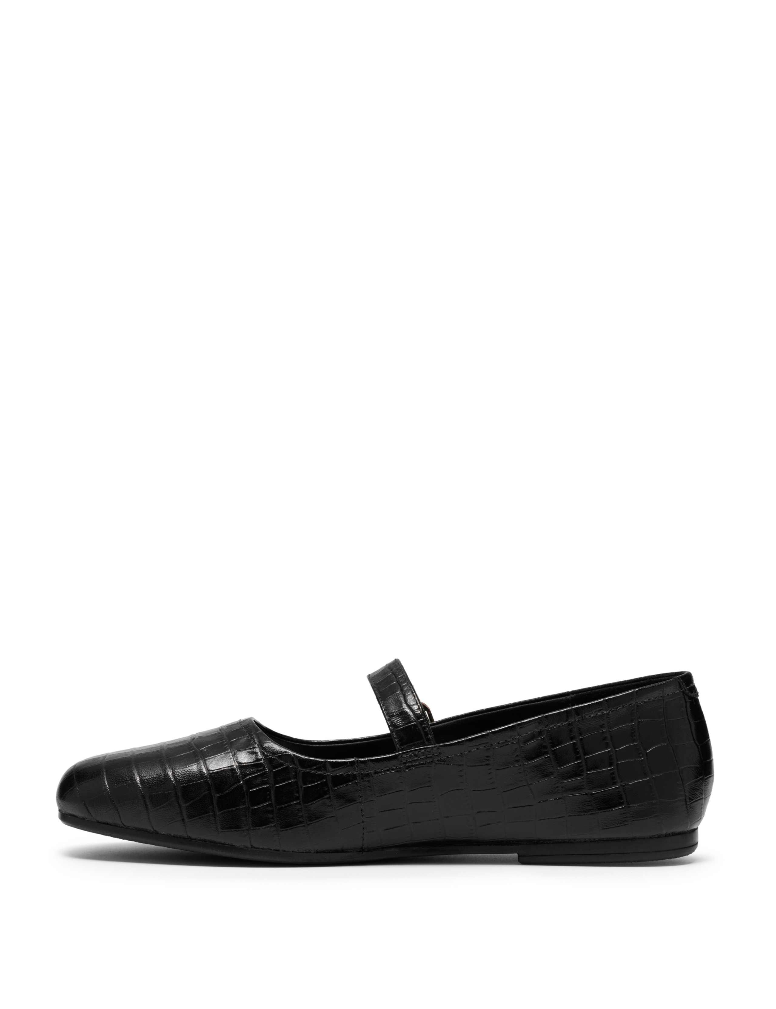 Livia Jane Leather Croc Mary Jane Ballet Pumps 4 of 6