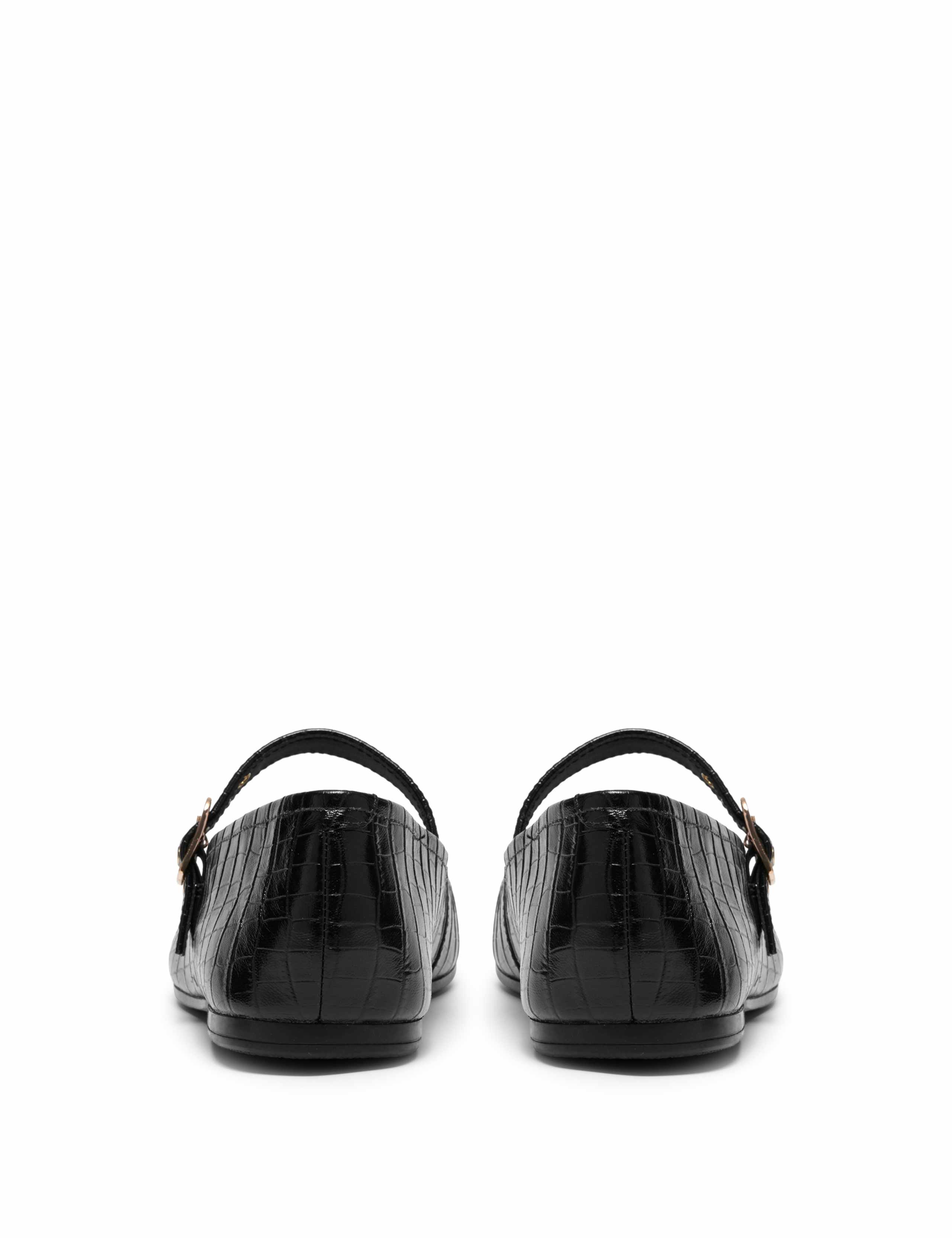 Livia Jane Leather Croc Mary Jane Ballet Pumps 5 of 6