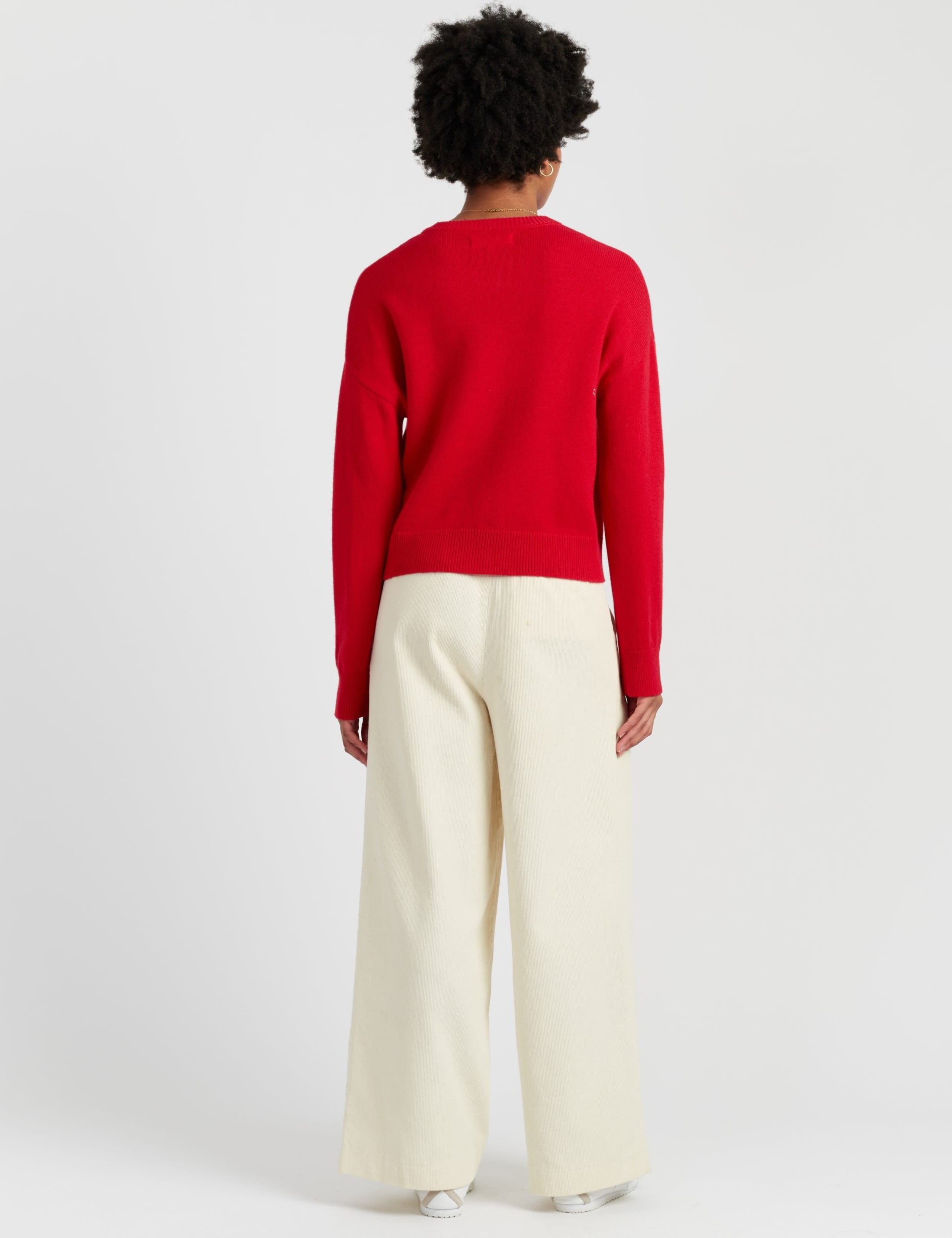 Wool Rich Bow Detail Cardigan with Cashmere 3 of 4