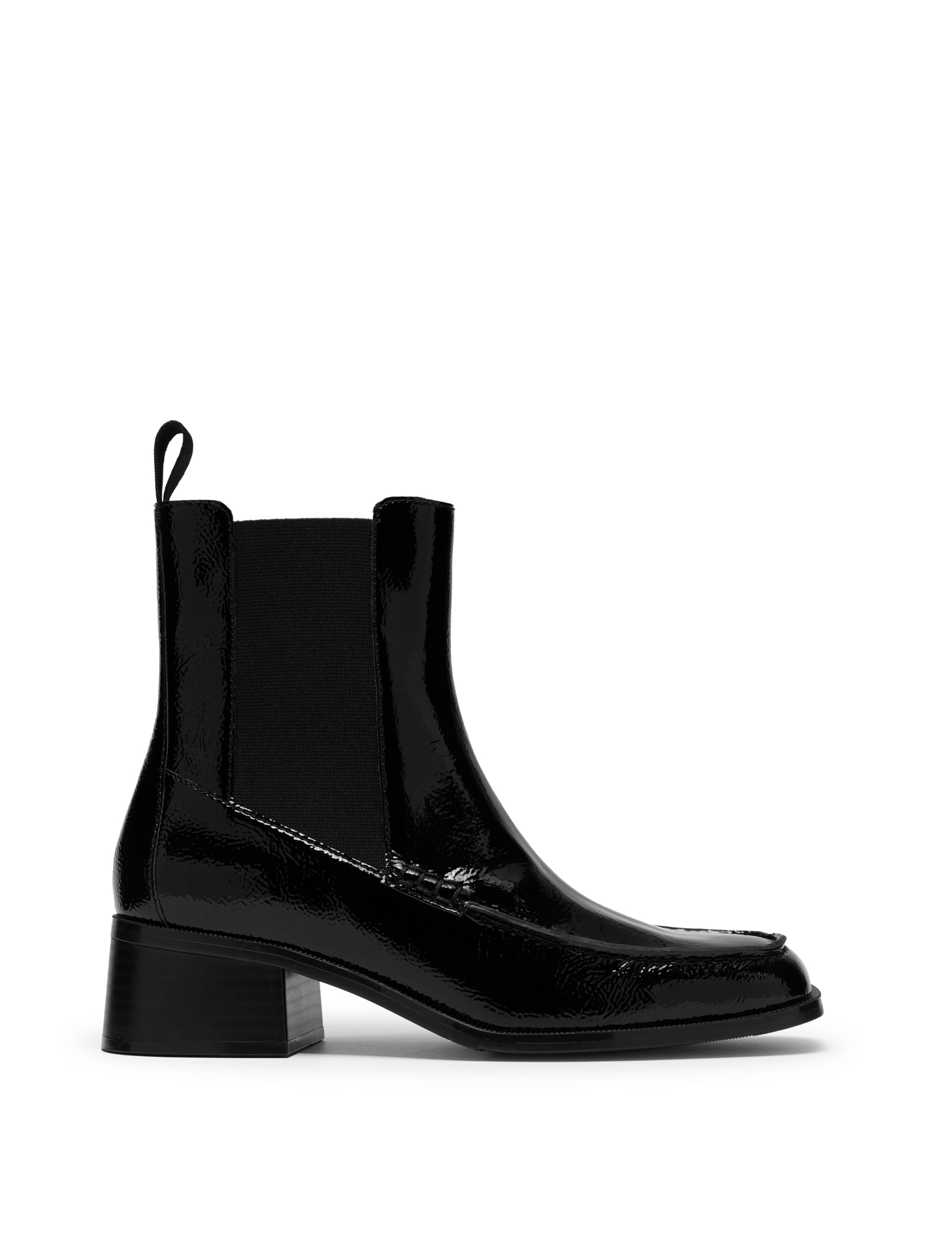 Patent Leather Block Heel Ankle Boots 1 of 6