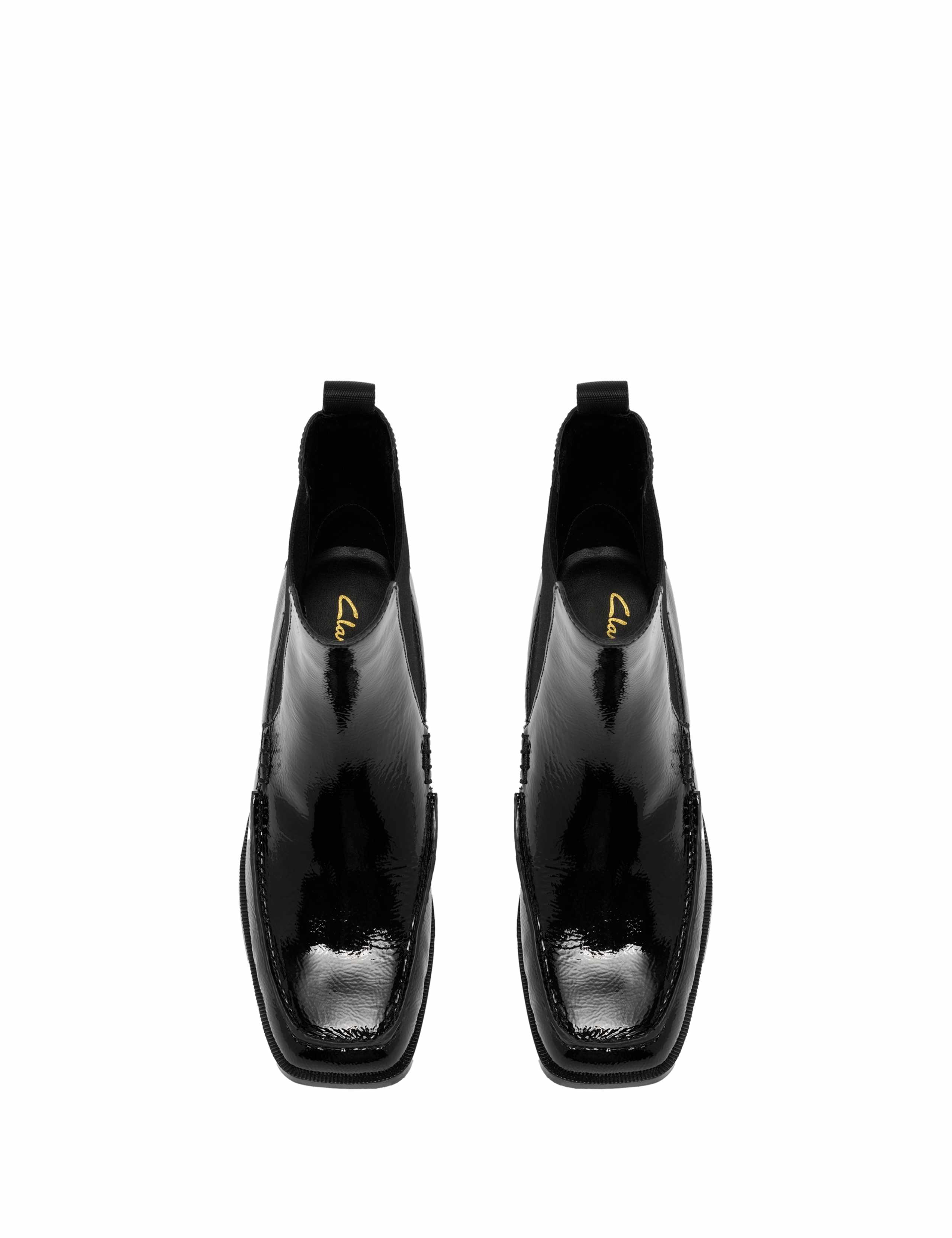 Patent Leather Block Heel Ankle Boots 2 of 6