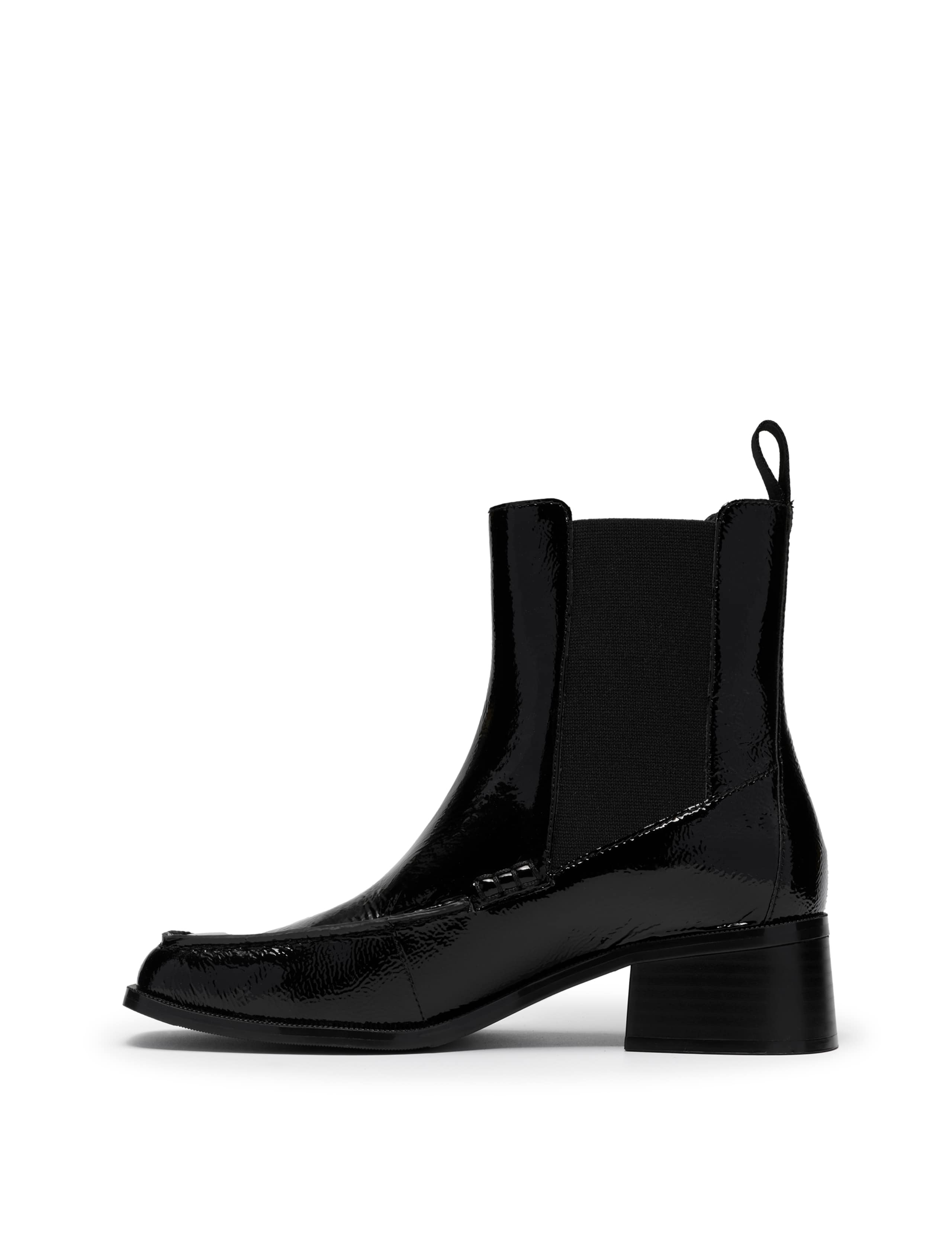 Patent Leather Block Heel Ankle Boots 4 of 6