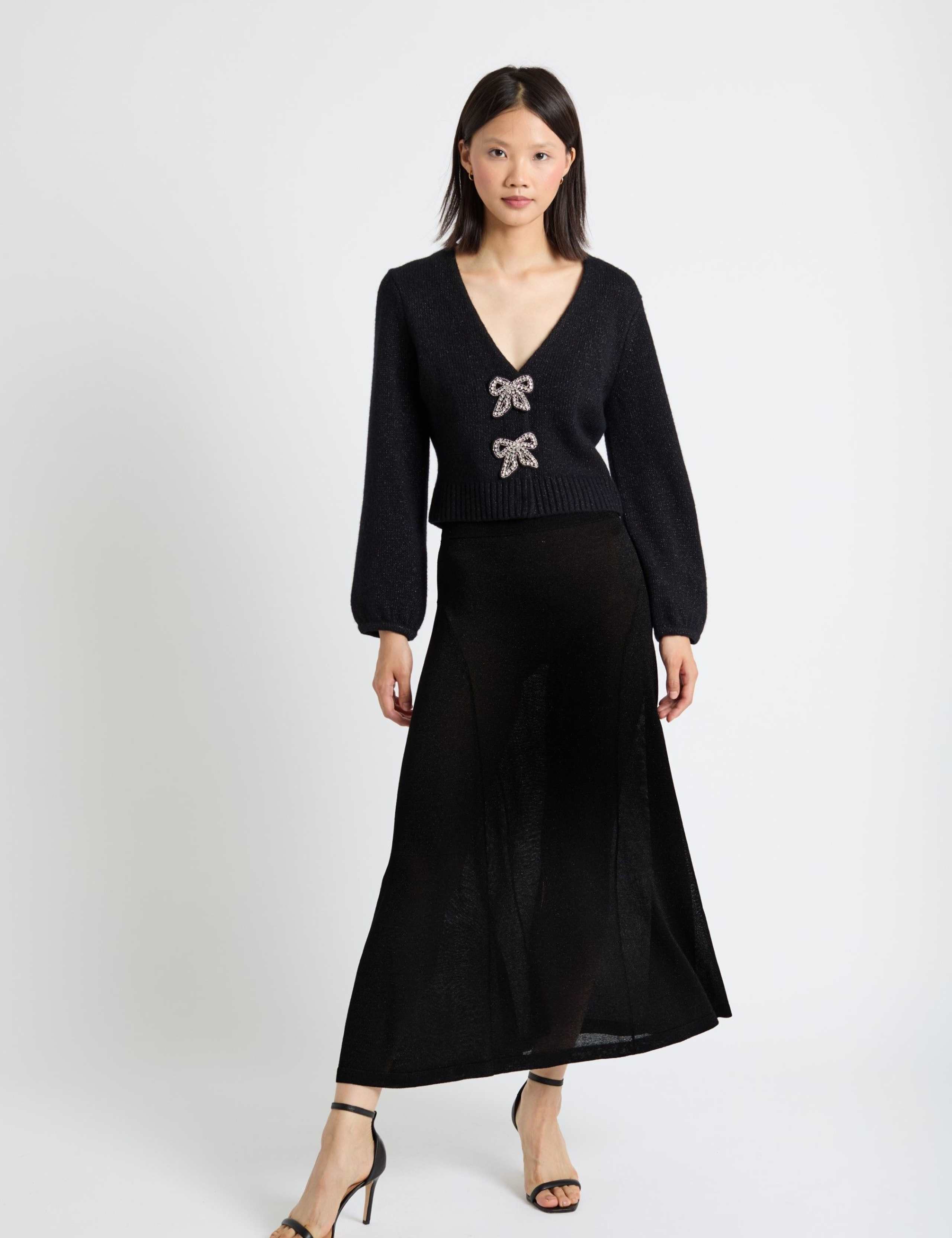 Merino Rich V-Neck Cardigan with Cashmere 1 of 4