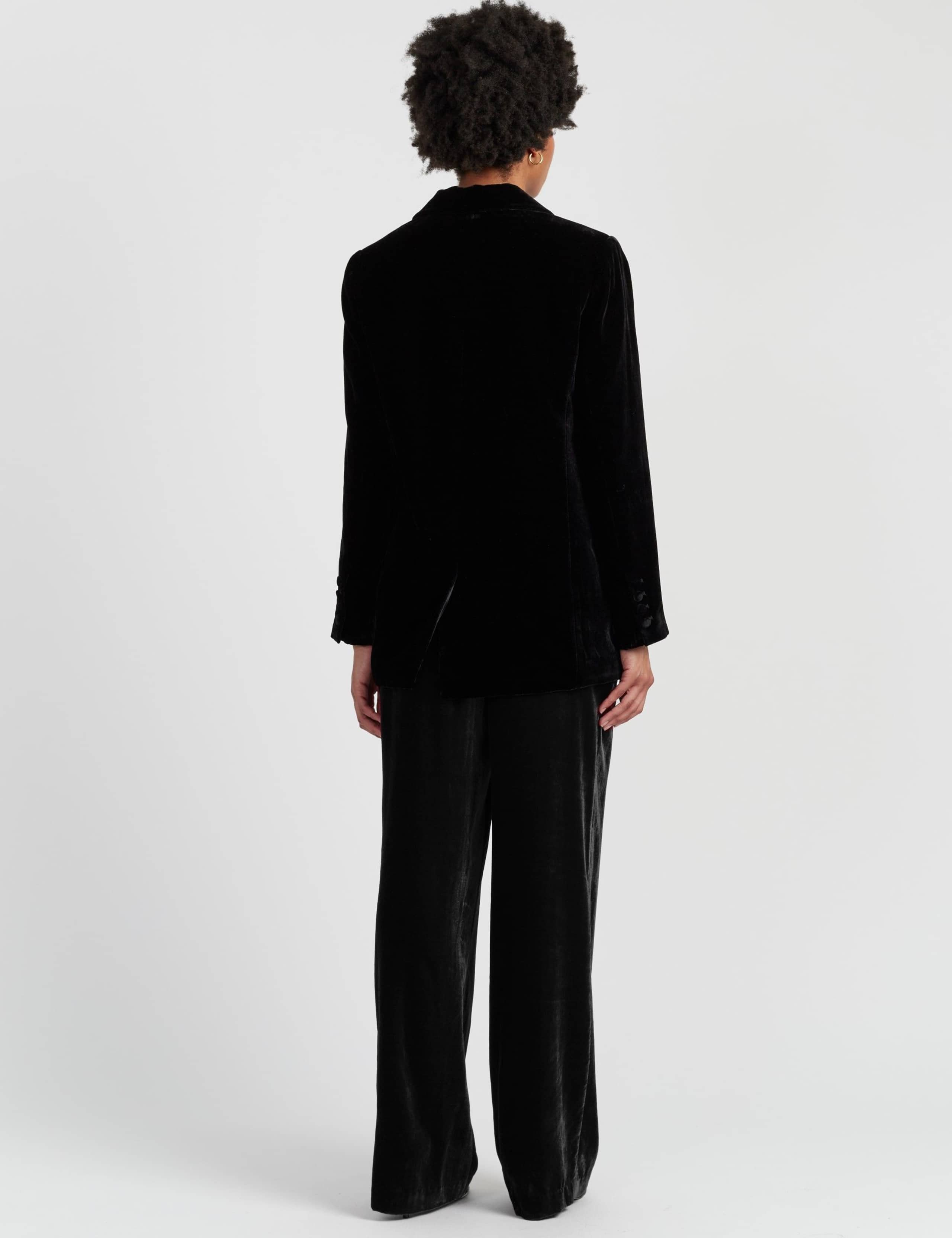 Velvet Tailored Single Breasted Blazer 4 of 4