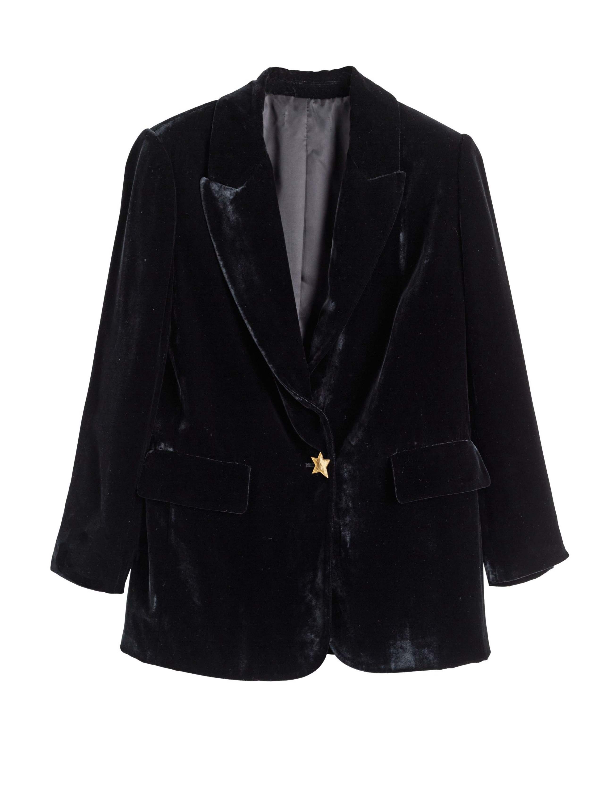 Velvet Tailored Single Breasted Blazer 2 of 4