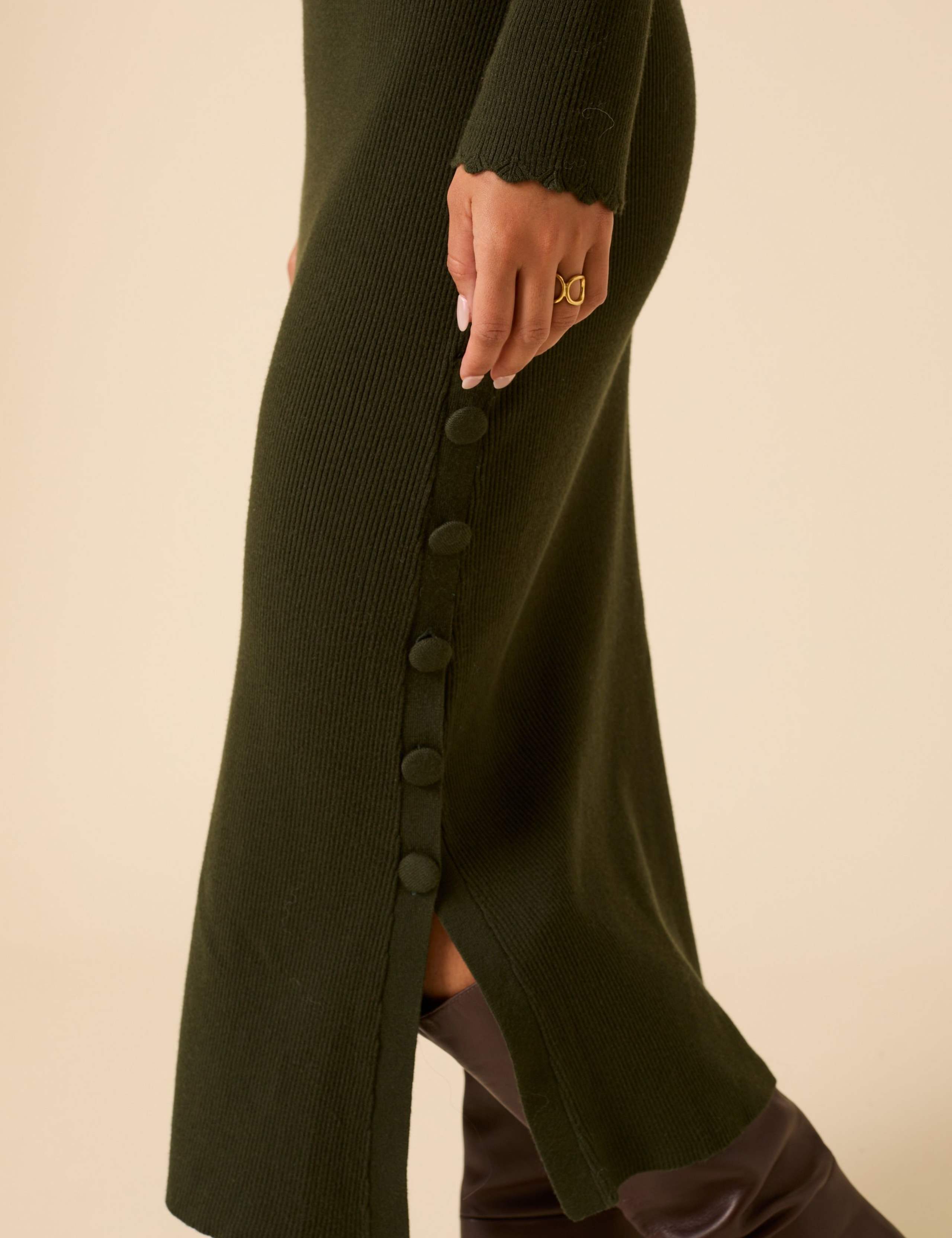 Ribbed BodyCon Midi Dress 5 of 5