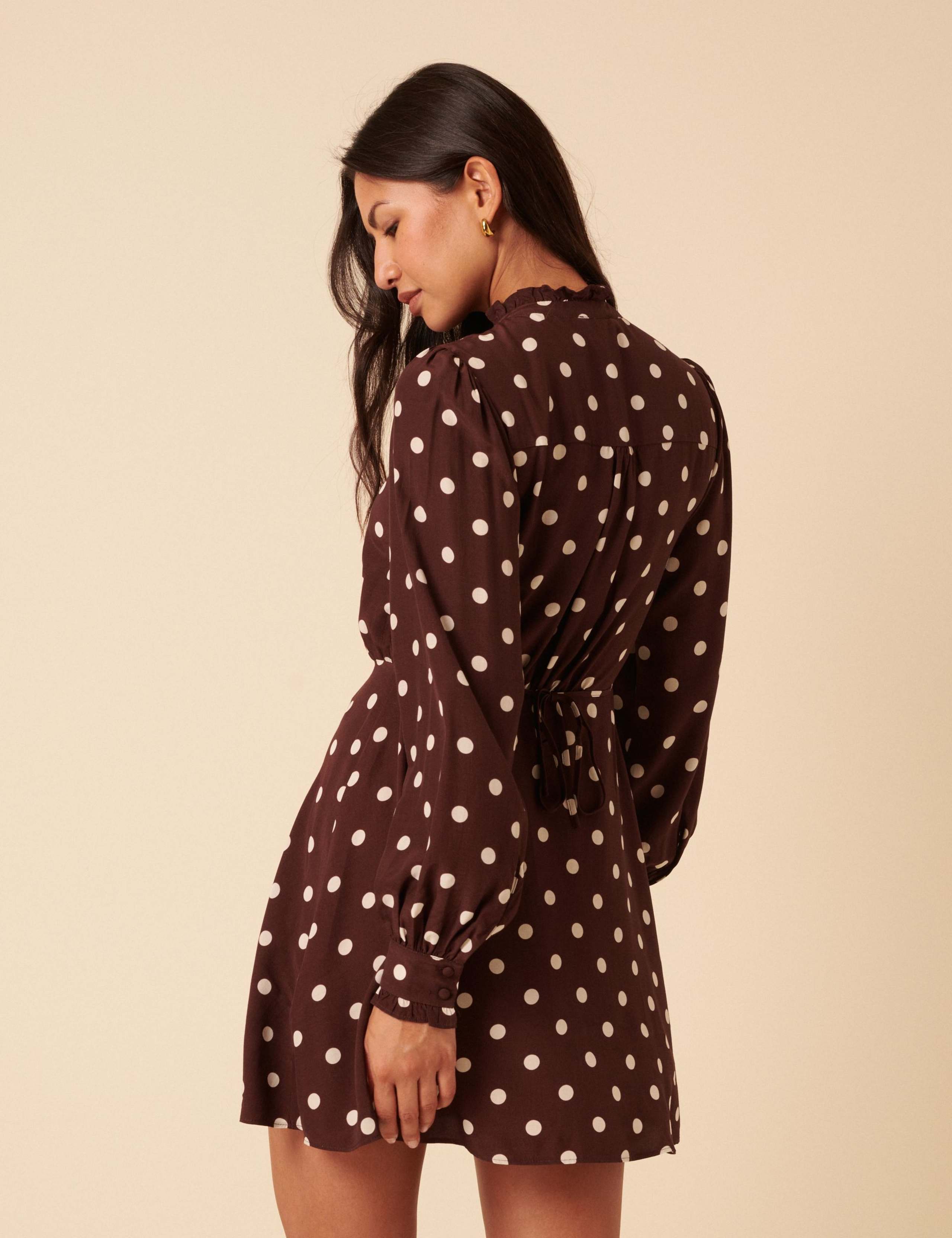 High Neck Mini Shirt Dress 3 of 5