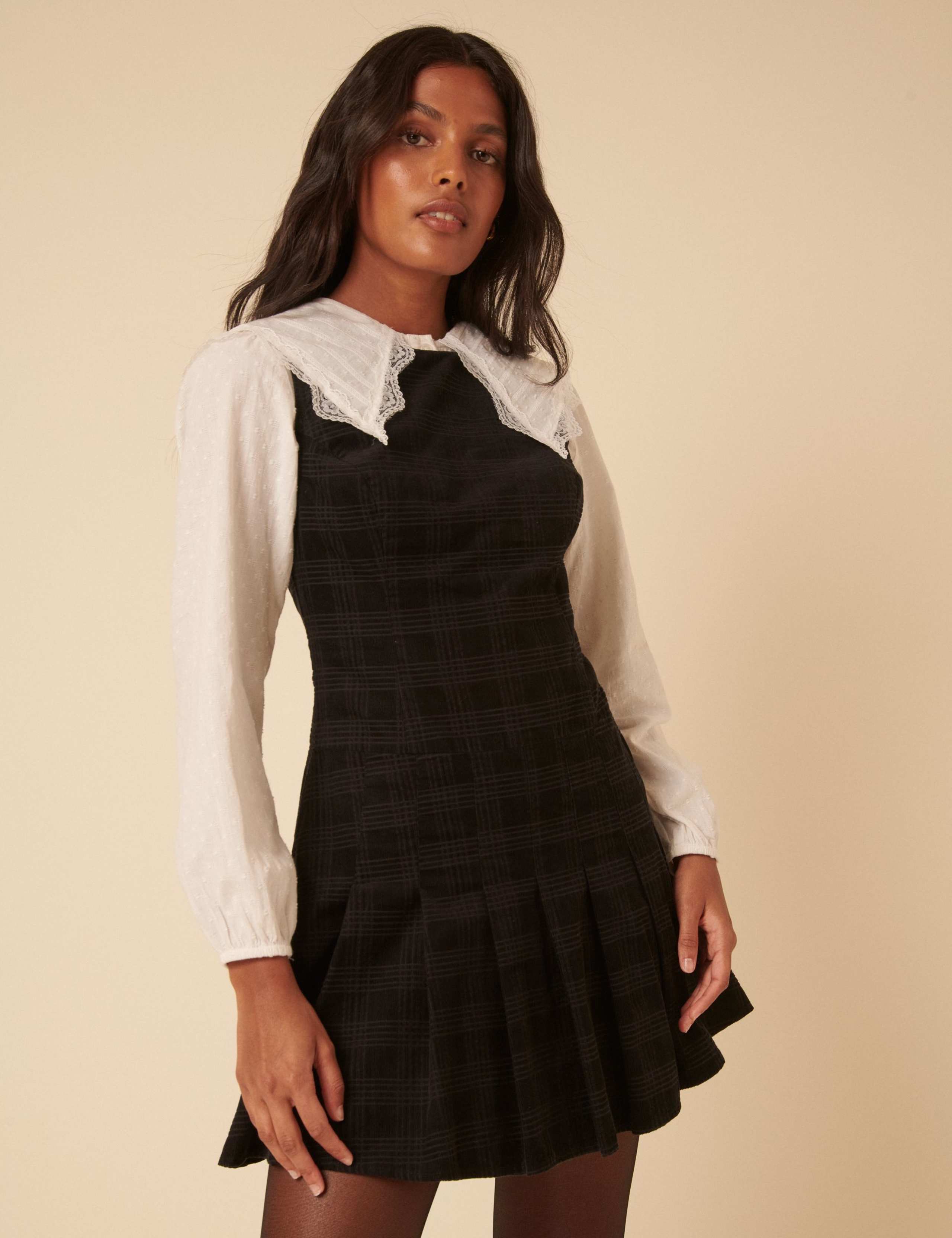 Checked Mini Skater Dress 4 of 5