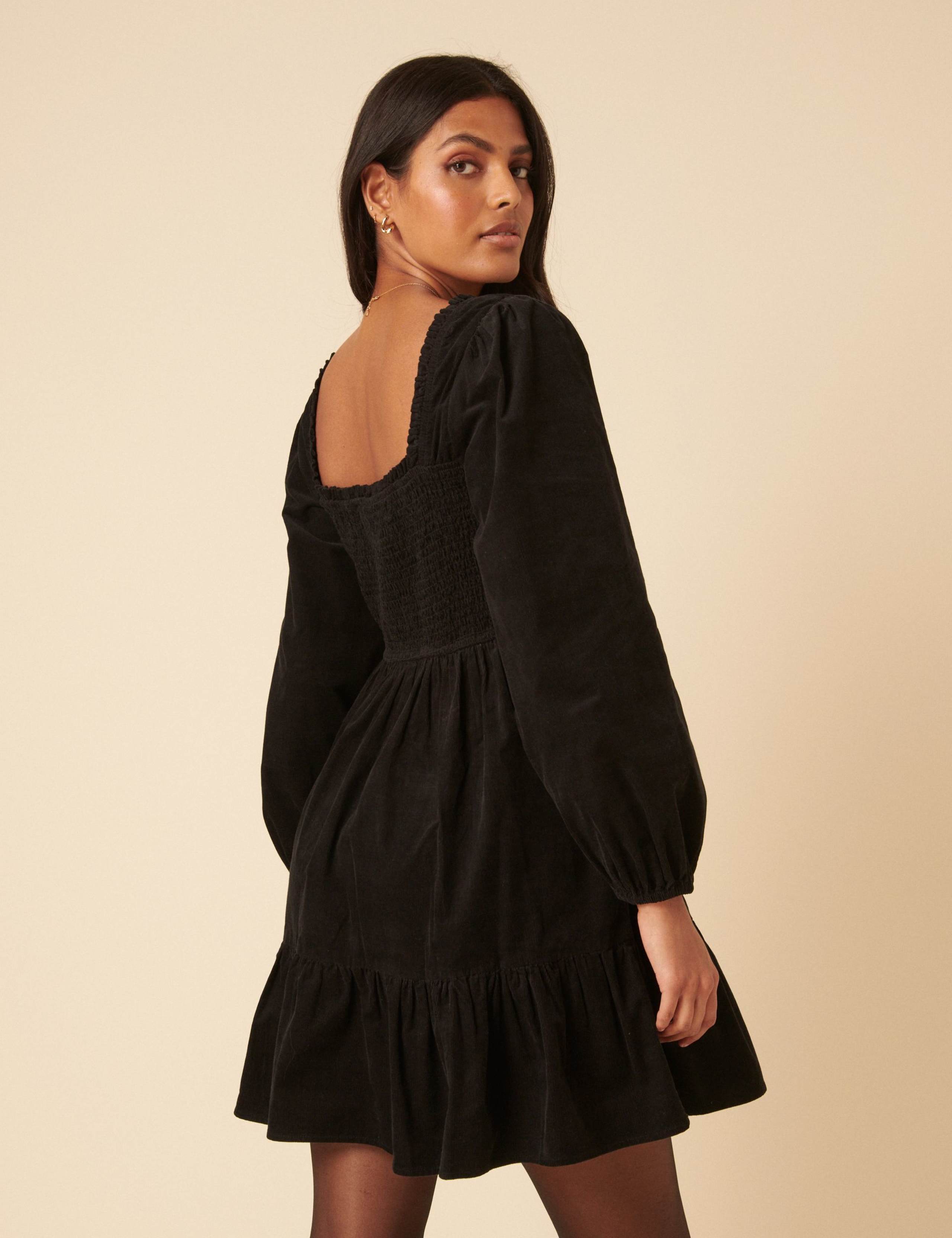 Corduroy Square Neck Mini Skater Dress 5 of 5