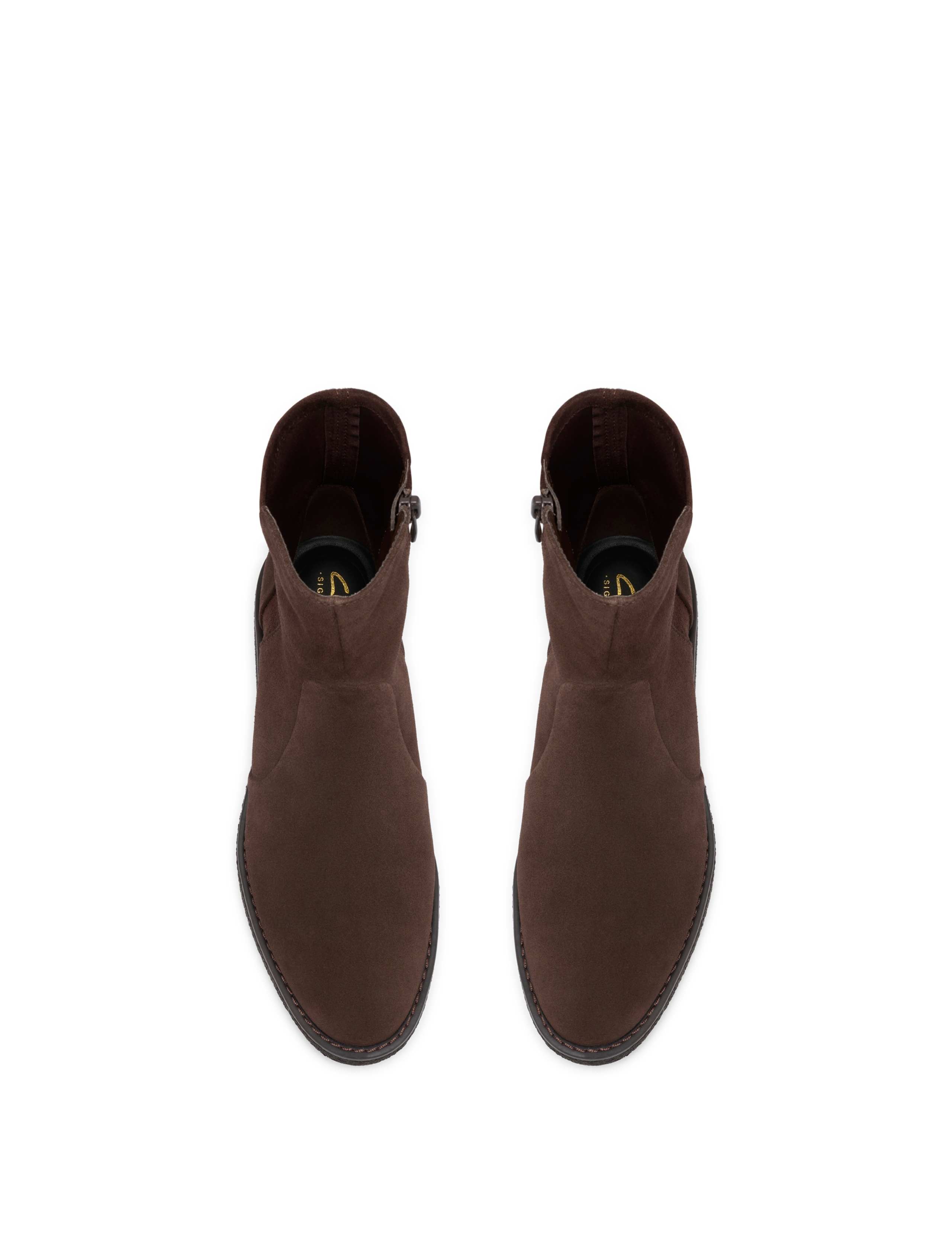 Suede Block Heel Ankle Boots 3 of 6