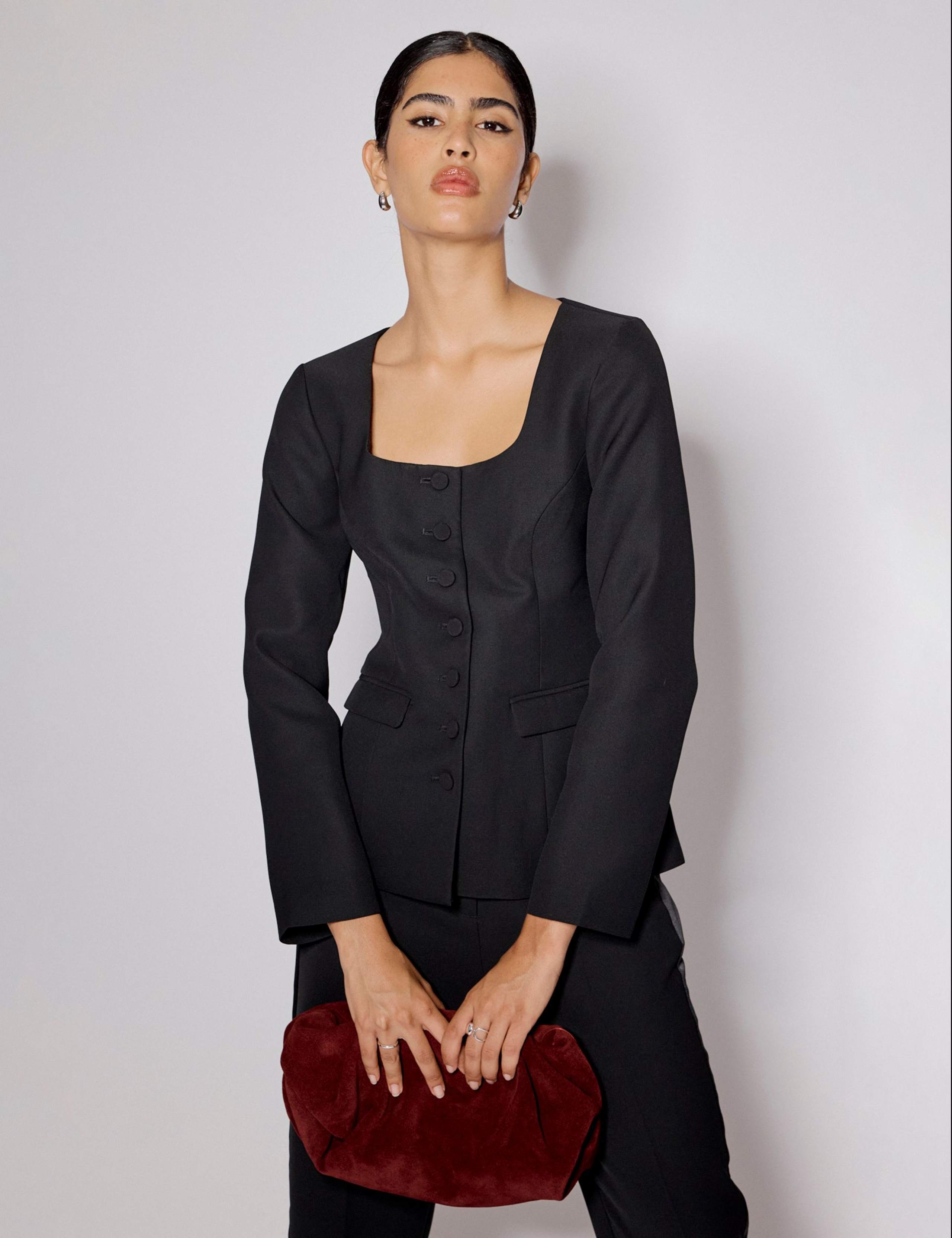 Tailored Square Neck Blazer 5 of 5