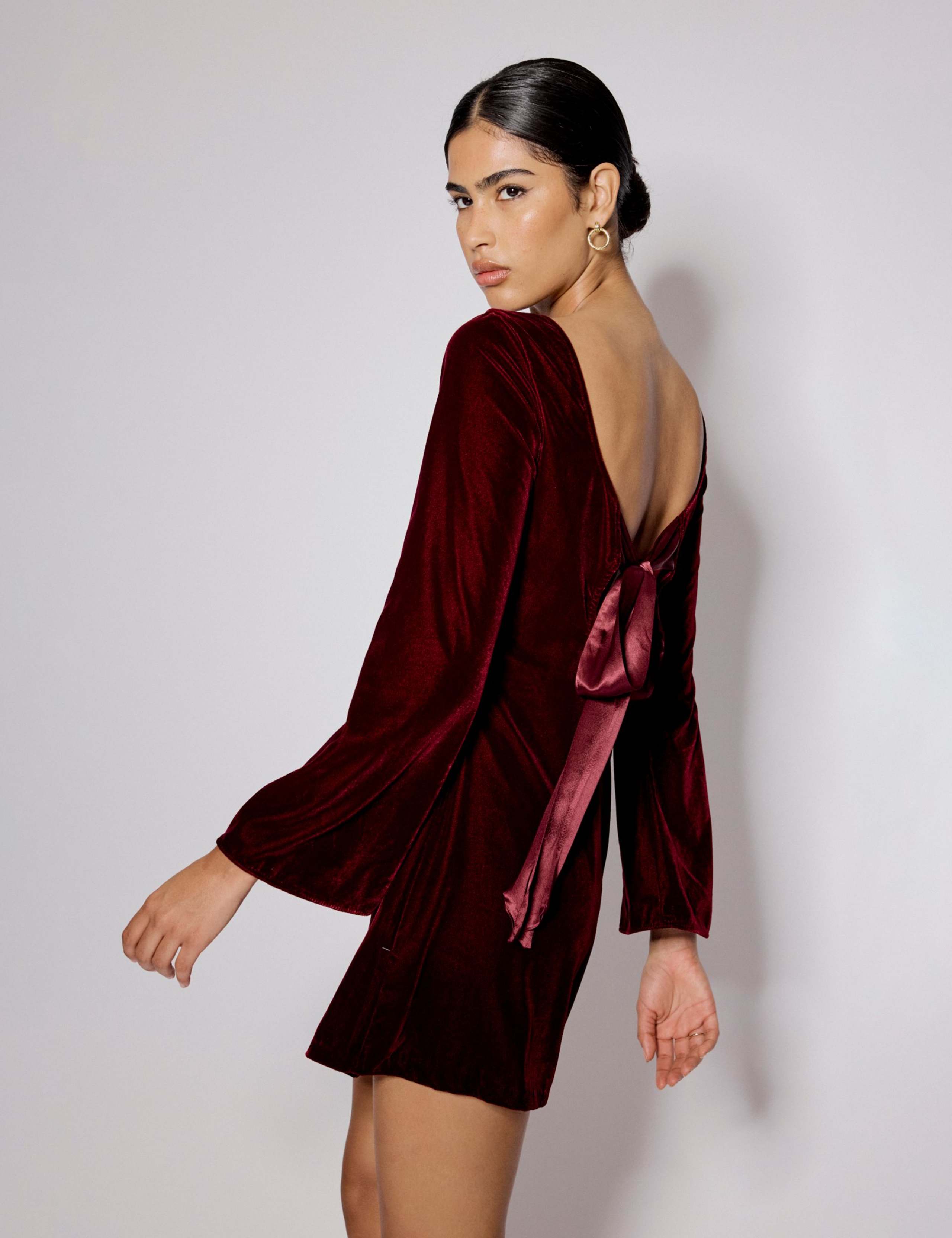 Velvet Mini Tea Dress 2 of 5