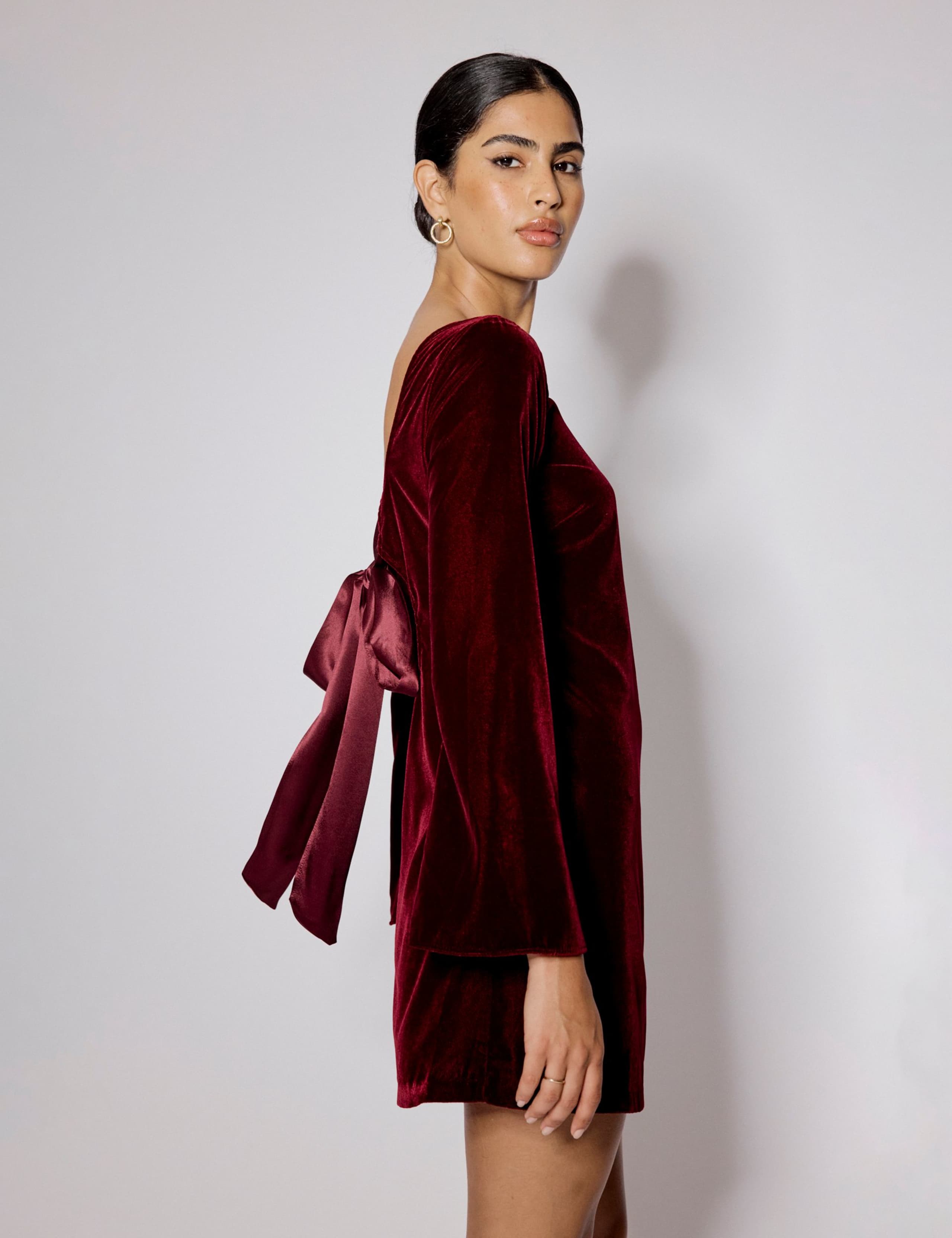 Velvet Mini Tea Dress 4 of 5