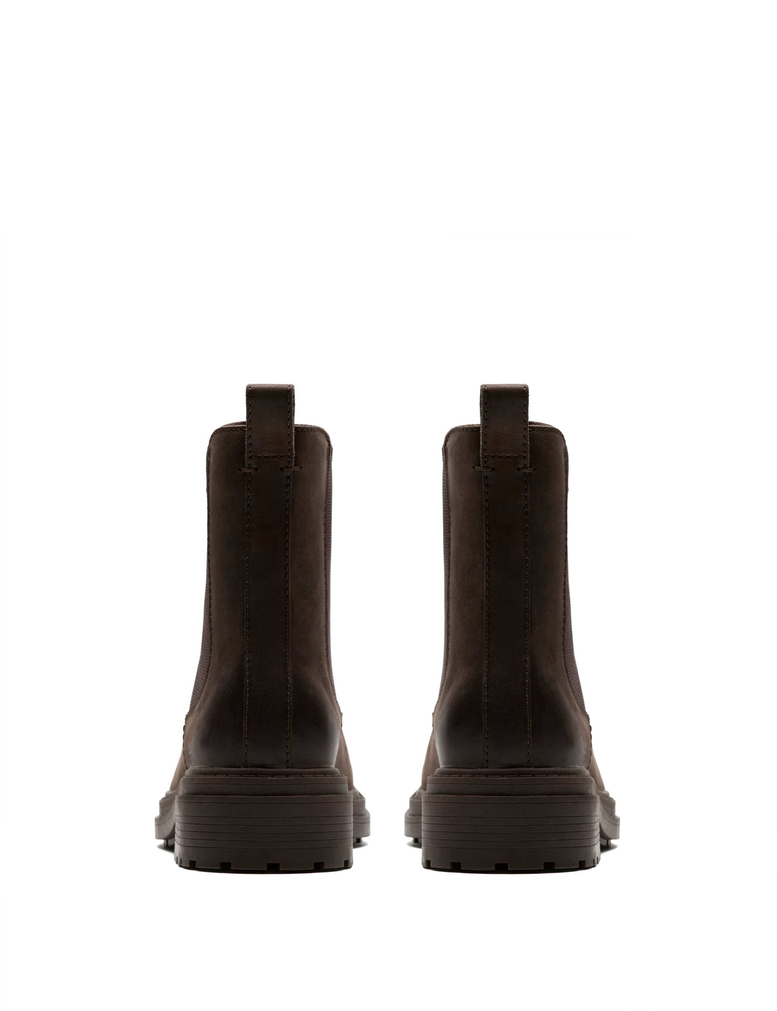 Wide Fit Leather Chelsea Block Heel Boots 5 of 6