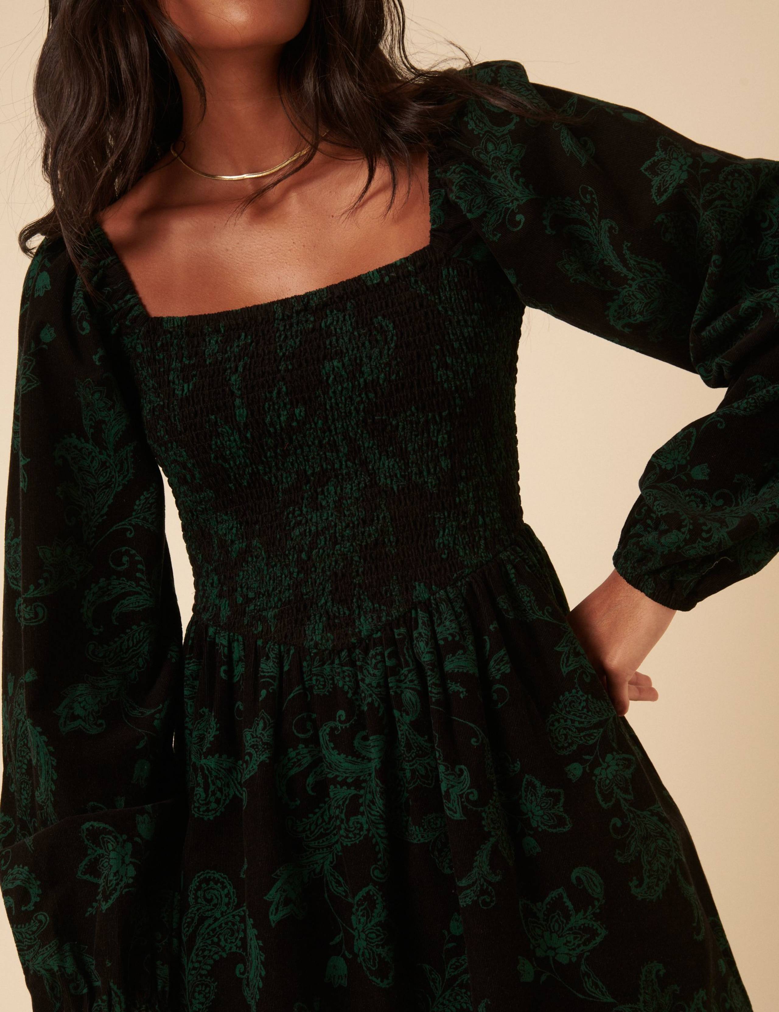 Pure Cotton Floral Square Neck Mini Dress 2 of 5
