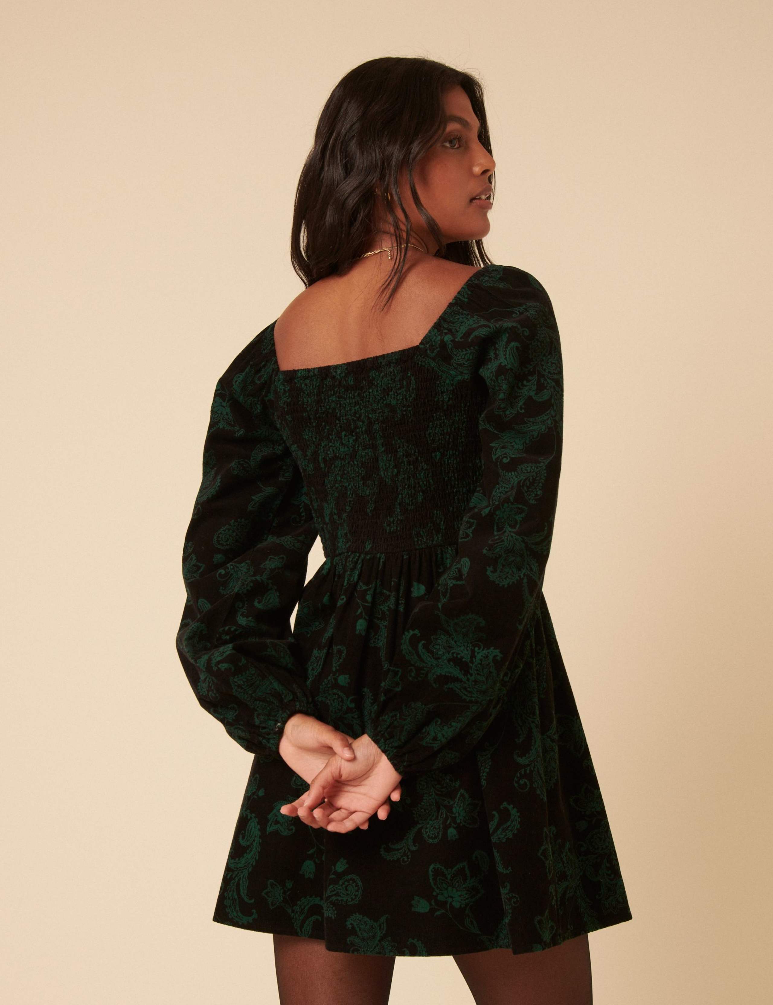 Pure Cotton Floral Square Neck Mini Dress 4 of 5